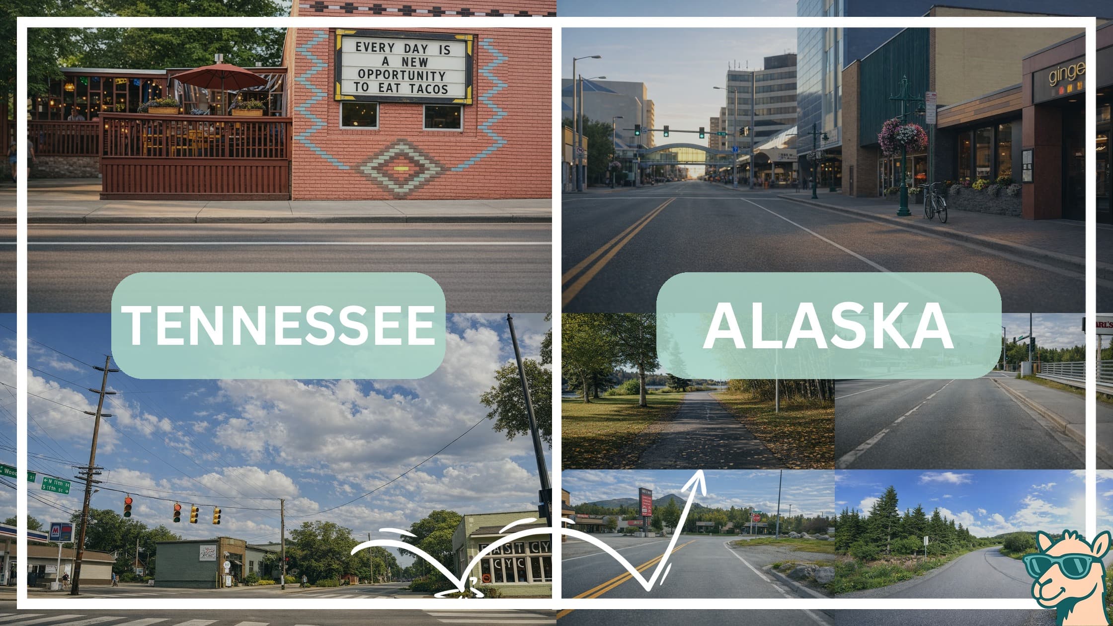 comparison of hotspots between neighborhoods in Tennessee and Alaska