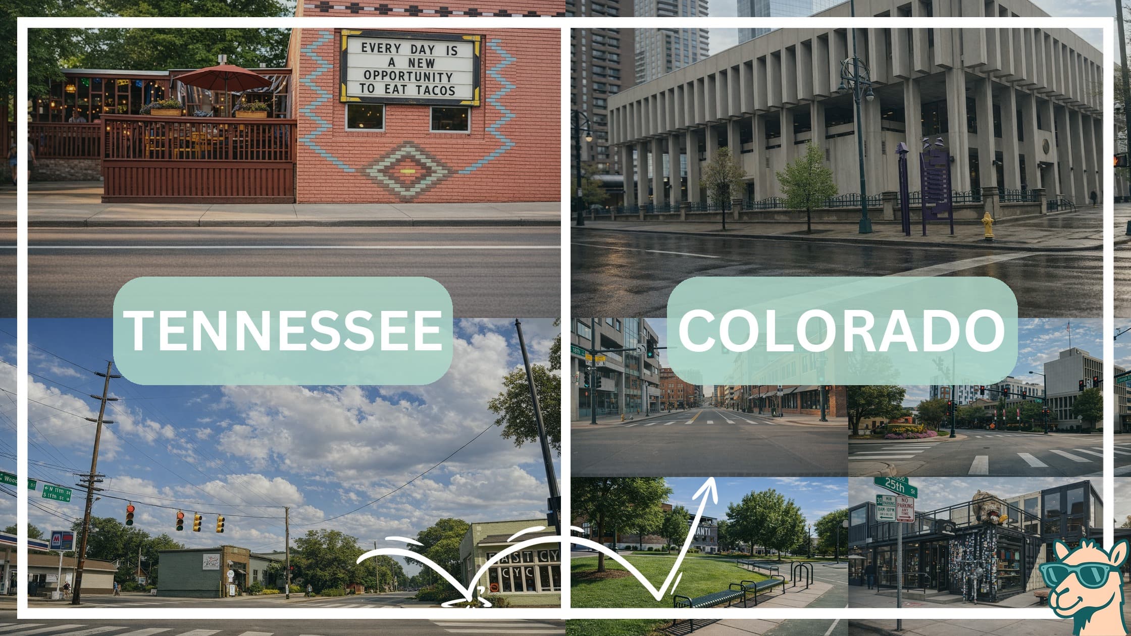 comparison of hotspots between neighborhoods in Tennessee and Colorado