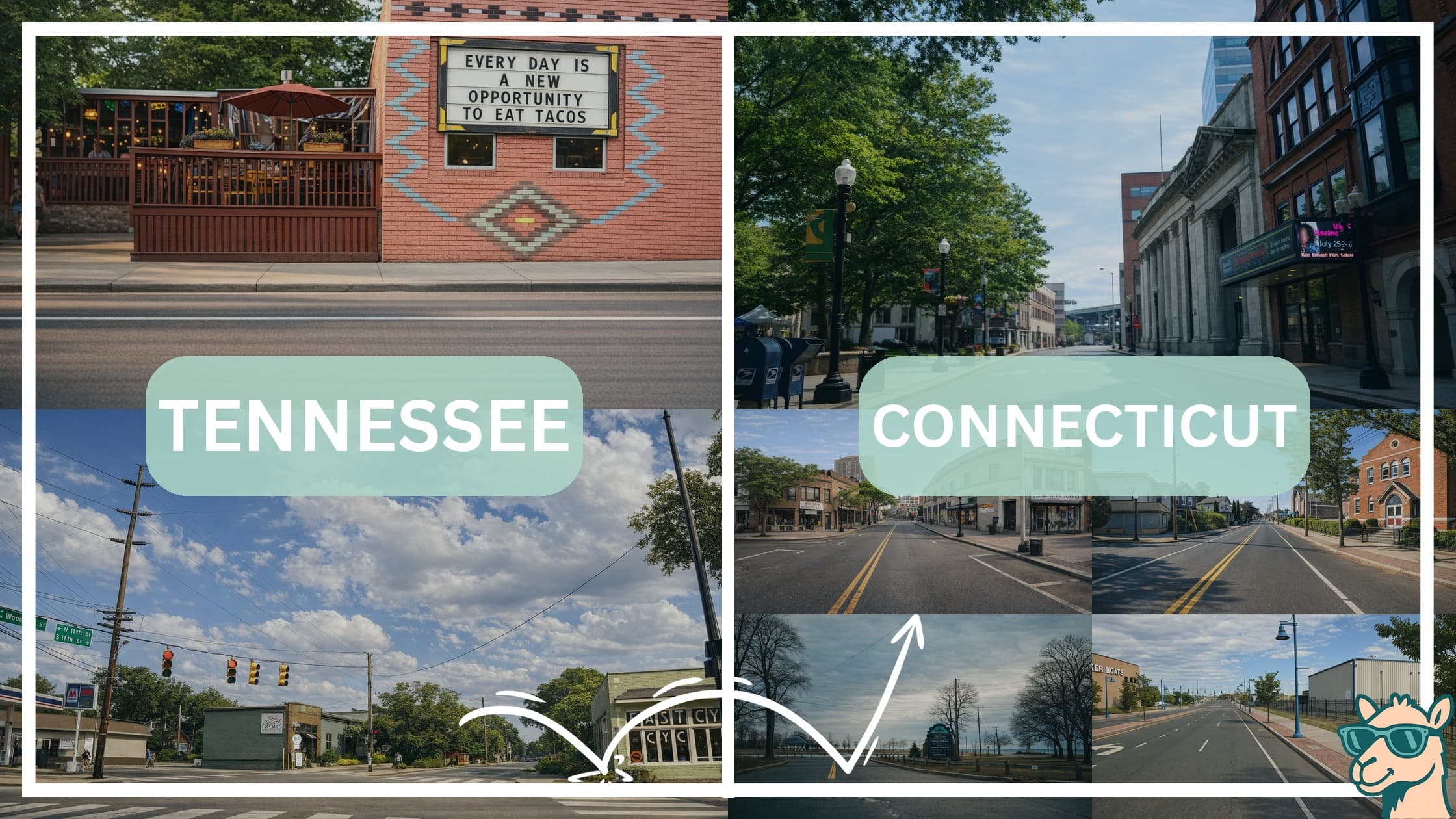 comparison of hotspots between neighborhoods in Tennessee and Connecticut