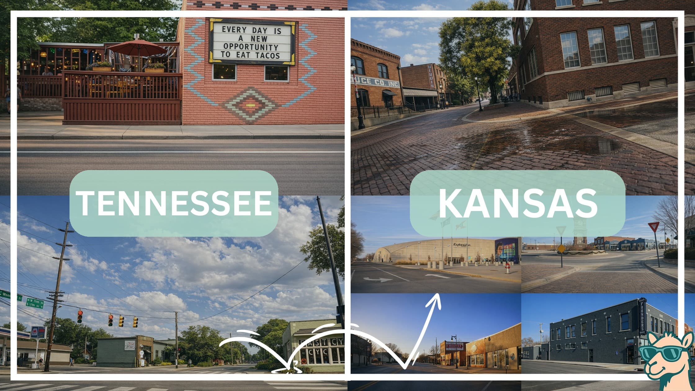 comparison of hotspots between neighborhoods in Tennessee and Kansas