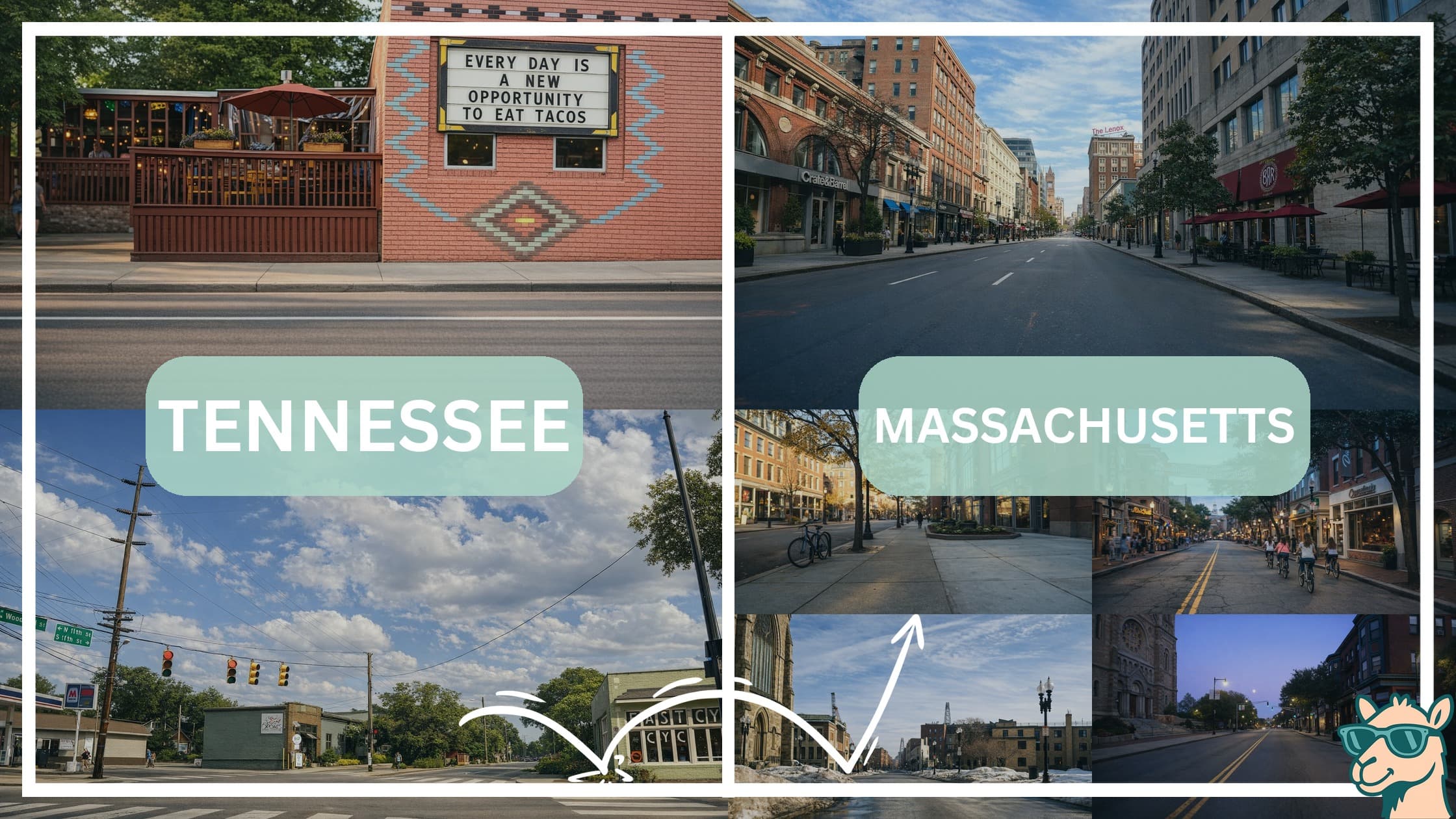 comparison of hotspots between neighborhoods in Tennessee and Massachusetts
