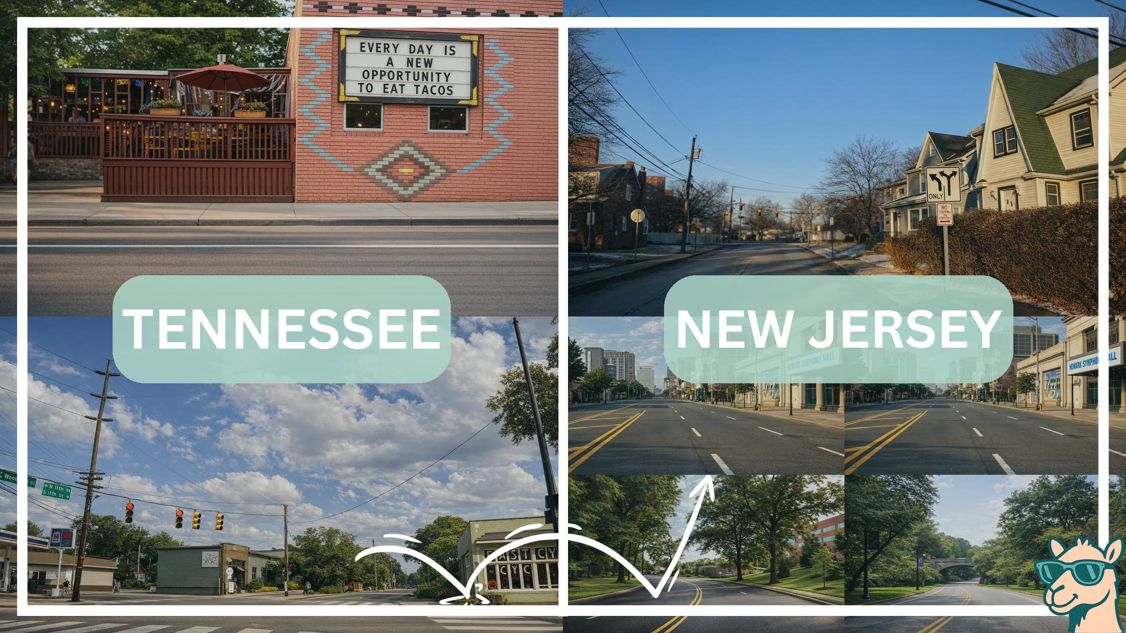 comparison of hotspots between neighborhoods in Tennessee and New Jersey
