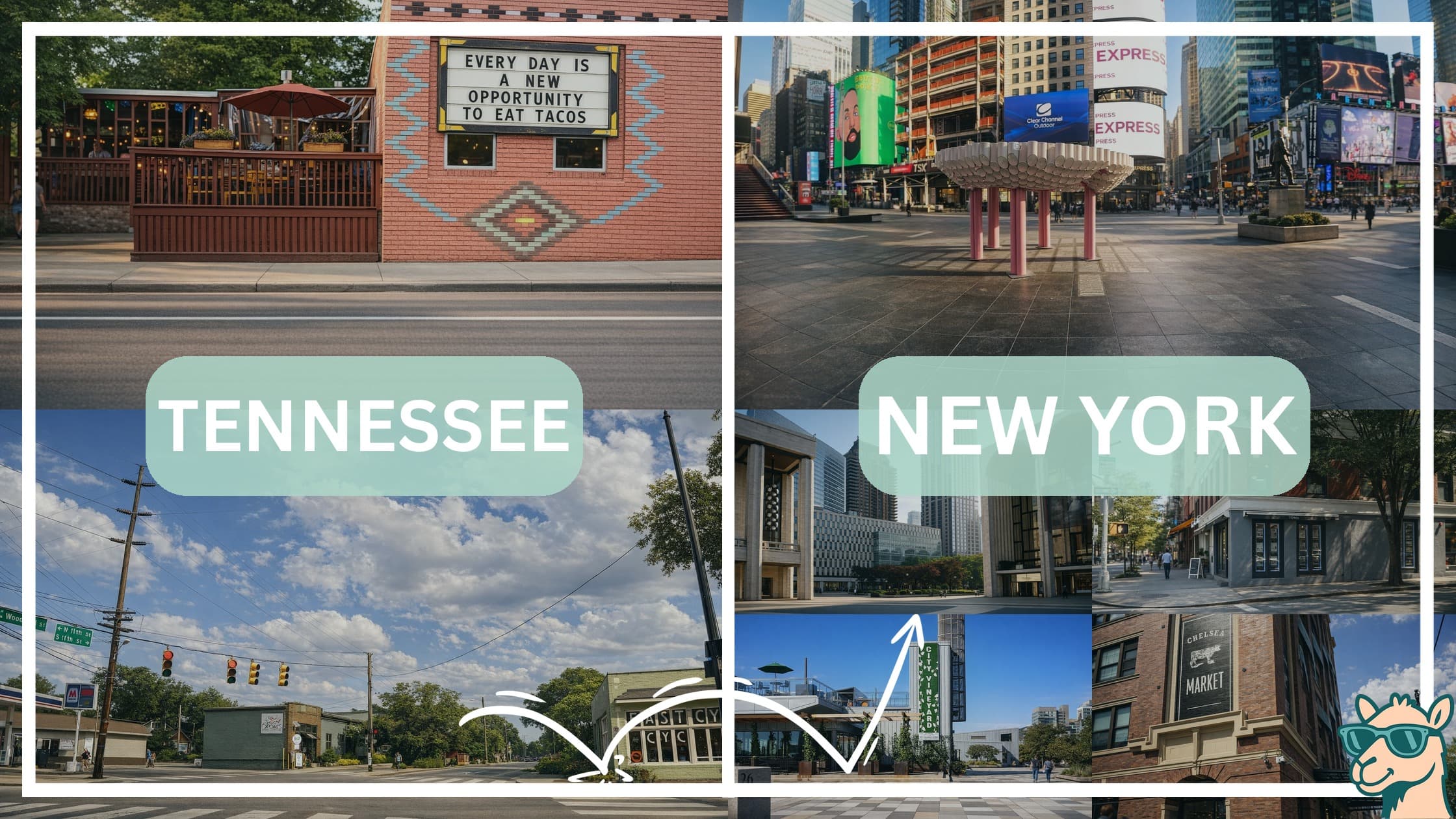 comparison of hotspots between neighborhoods in Tennessee and New York