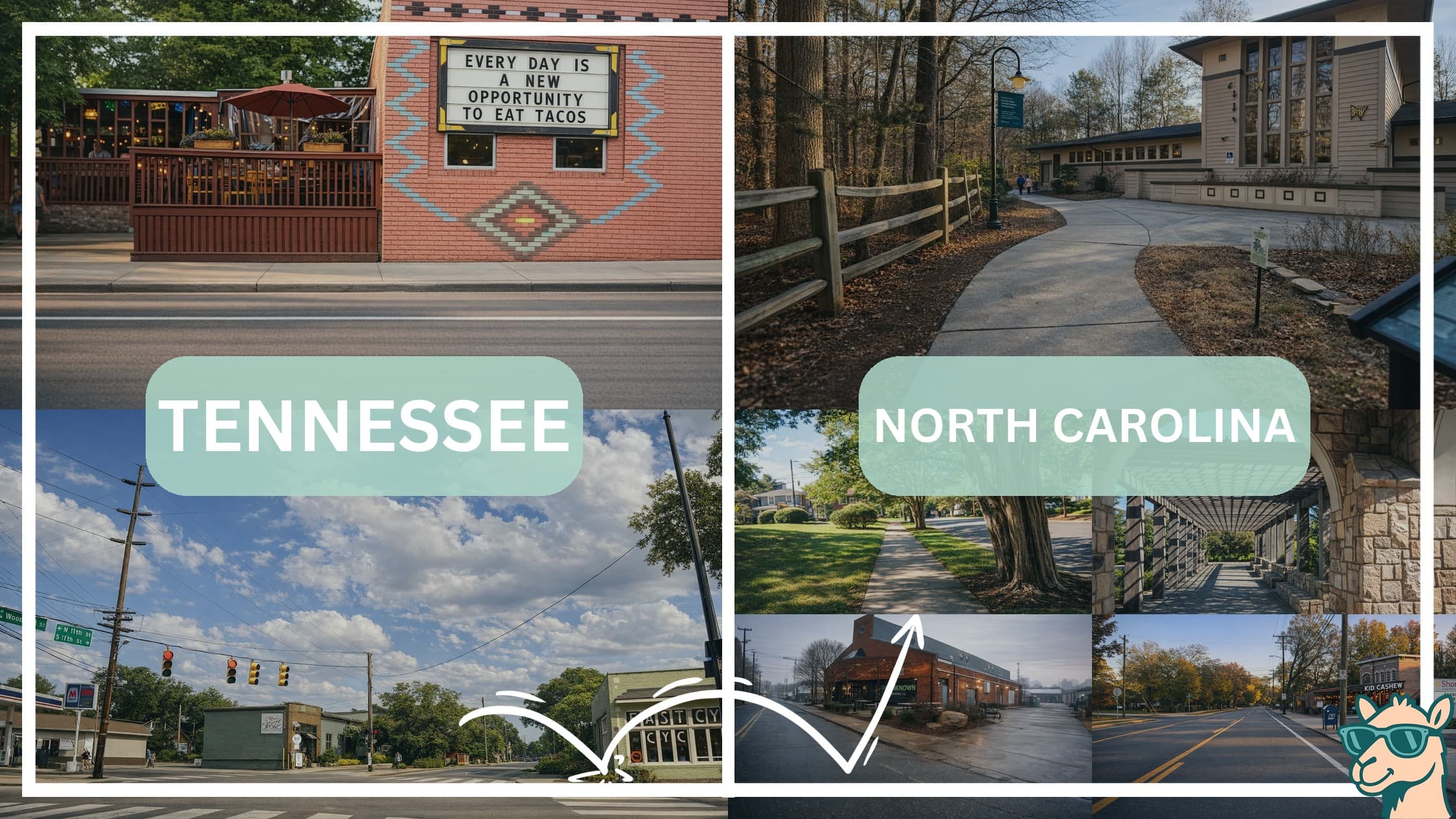 comparison of hotspots between neighborhoods in Tennessee and North Carolina