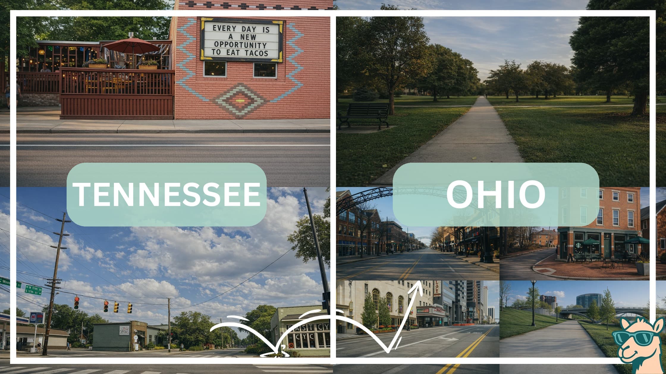 comparison of hotspots between neighborhoods in Tennessee and Ohio