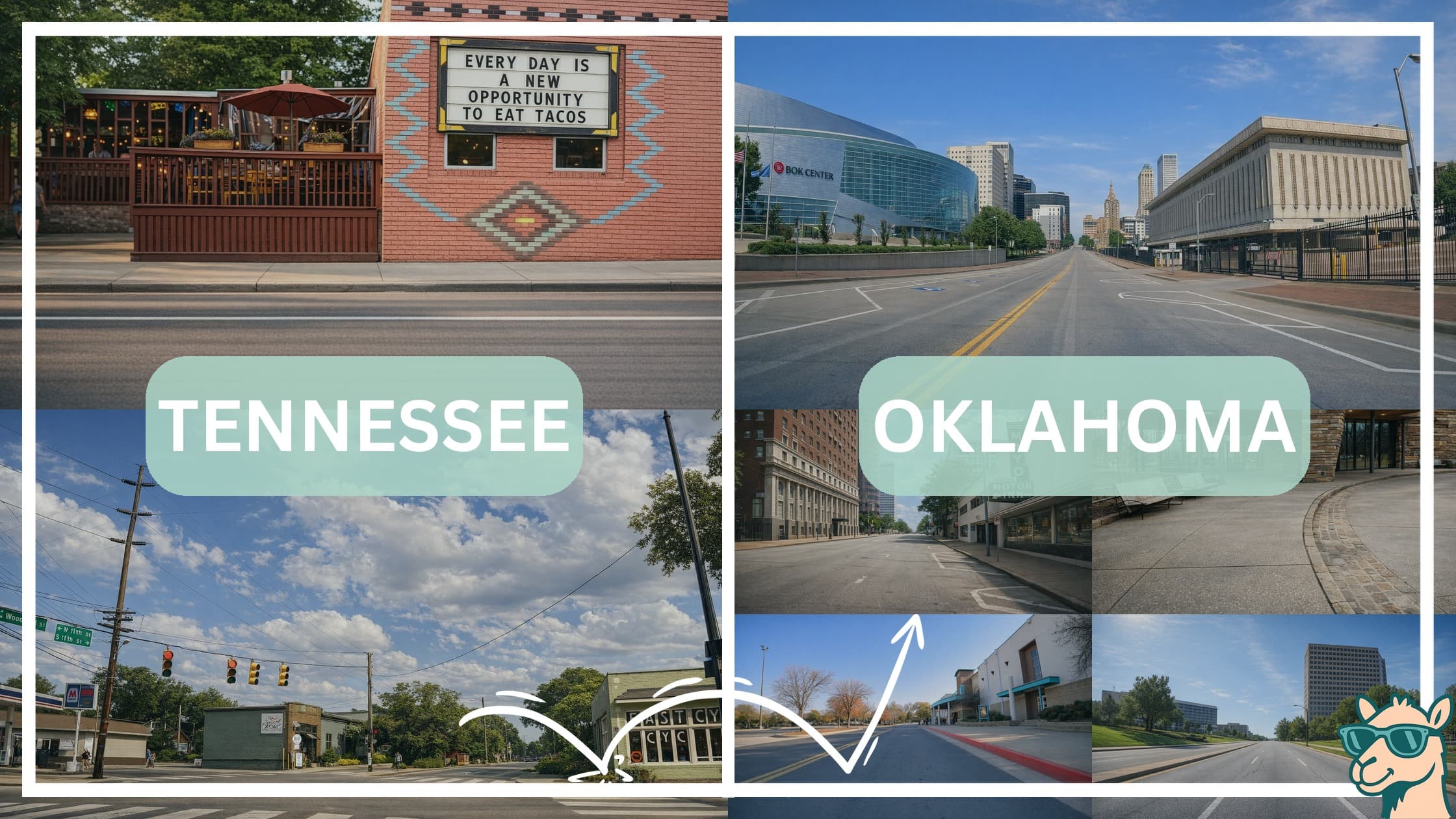comparison of hotspots between neighborhoods in Tennessee and Oklahoma