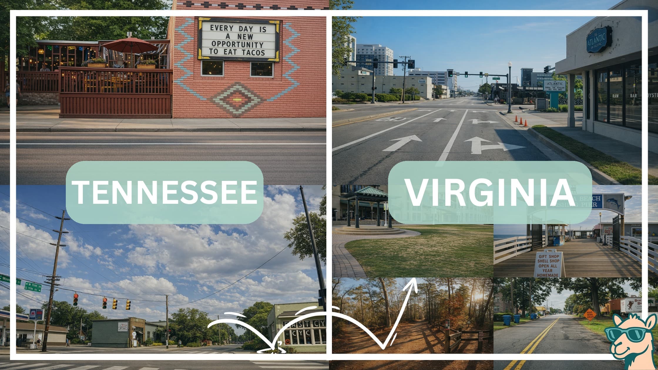 comparison of hotspots between neighborhoods in Tennessee and Virginia