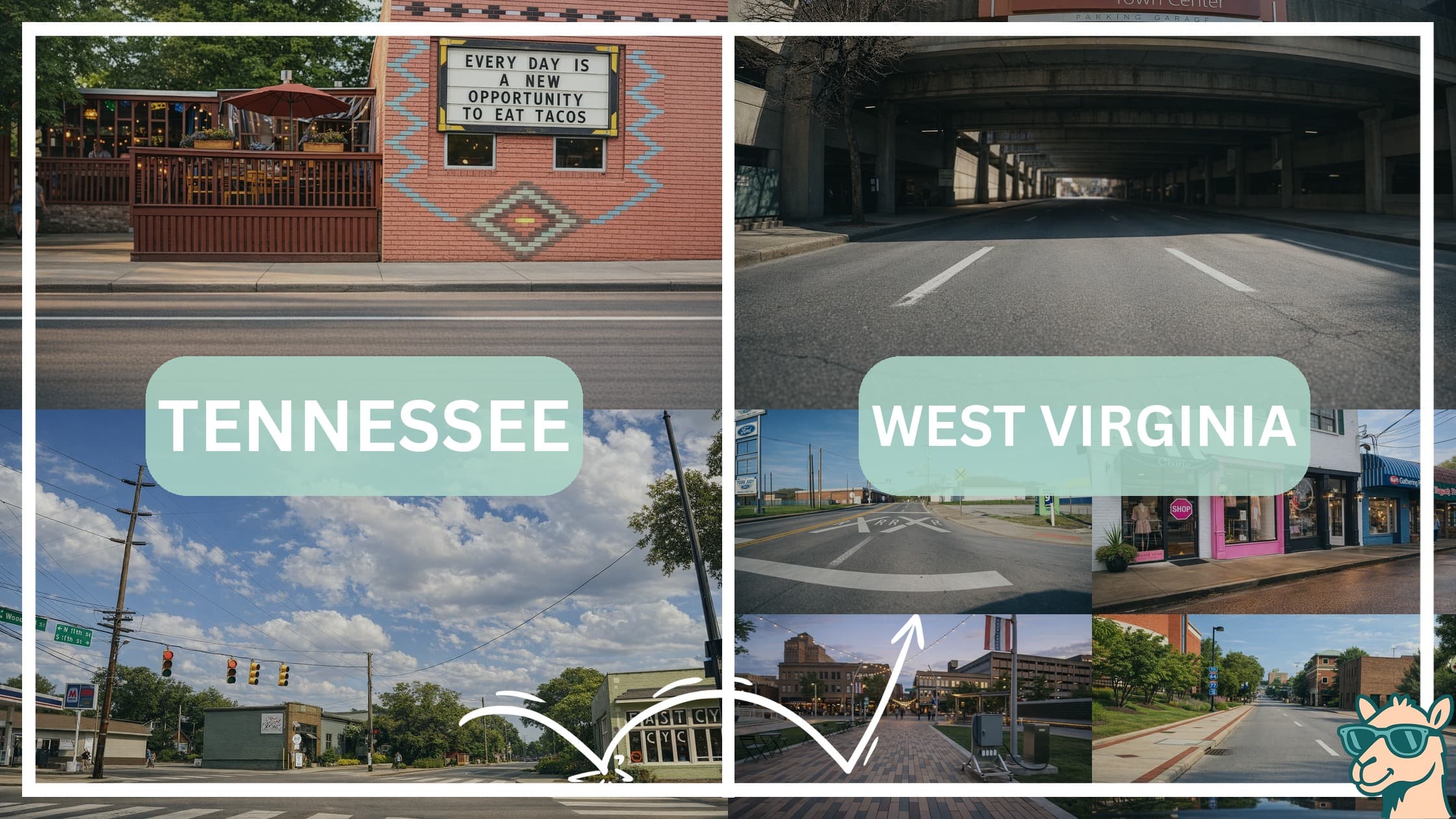 comparison of hotspots between neighborhoods in Tennessee and West Virginia