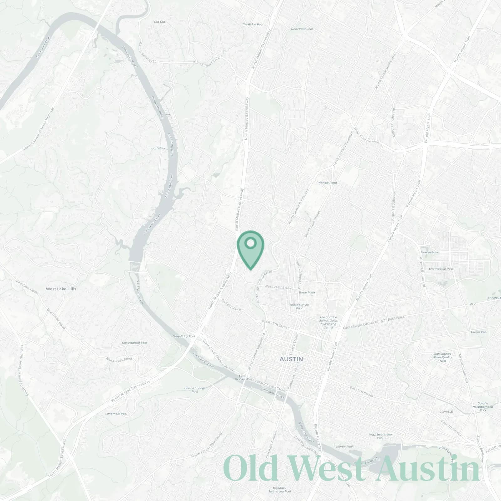 Old West Austin map