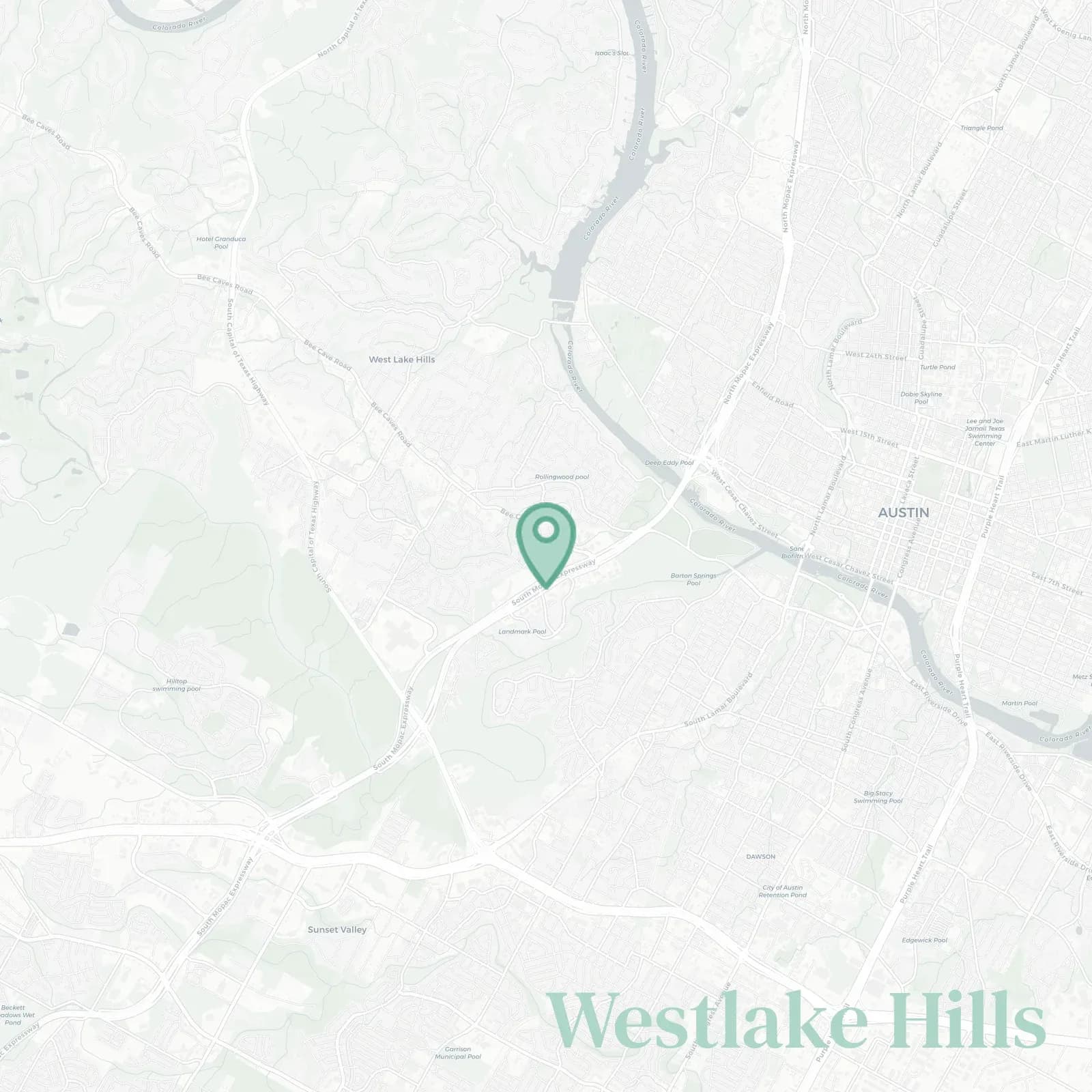Westlake Hills map
