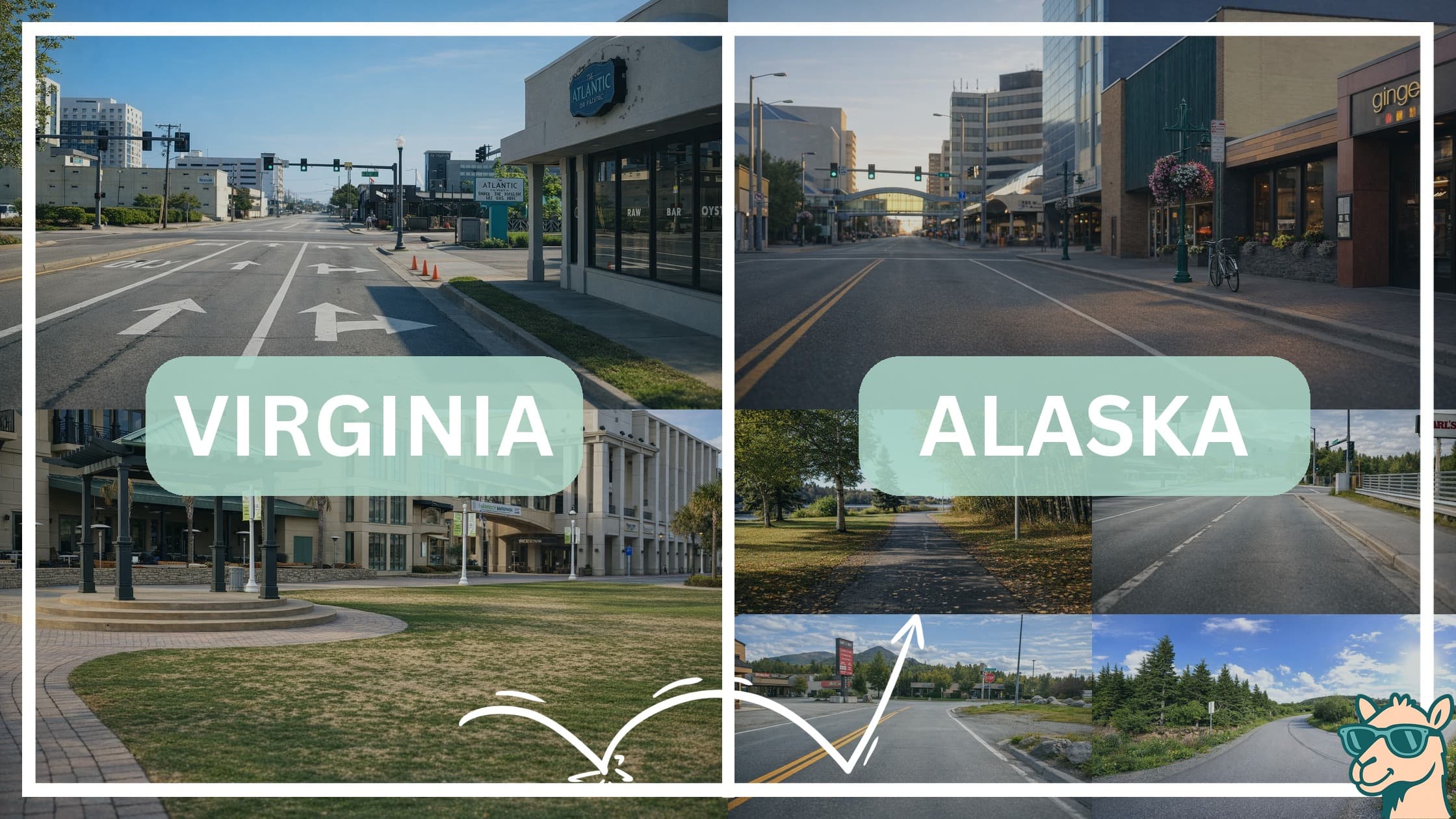 comparison of hotspots between neighborhoods in Virginia and Alaska