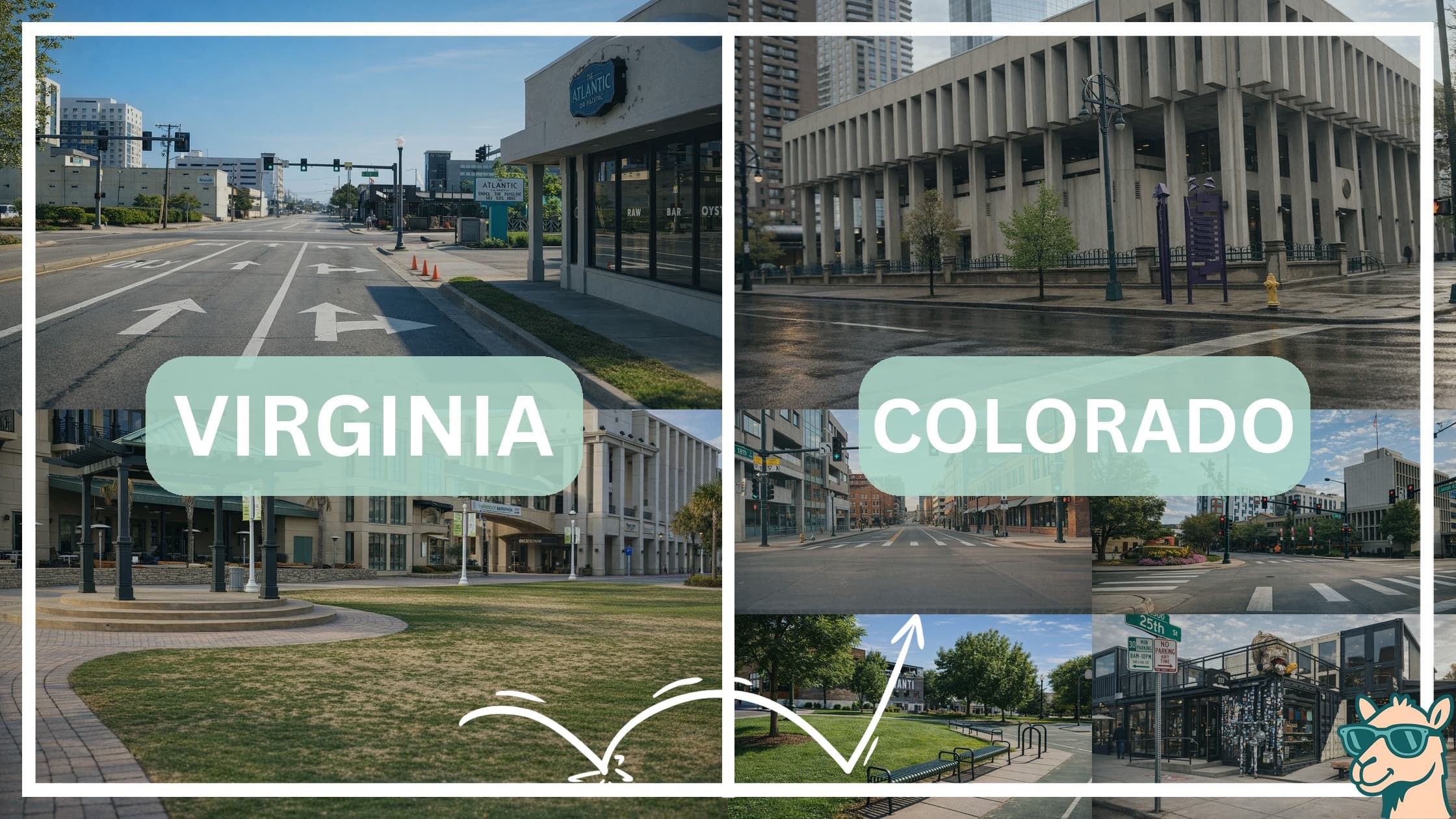 comparison of hotspots between neighborhoods in Virginia and Colorado
