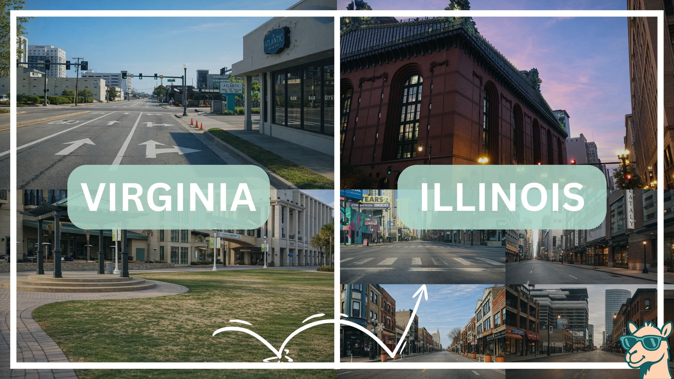 comparison of hotspots between neighborhoods in Virginia and Illinois