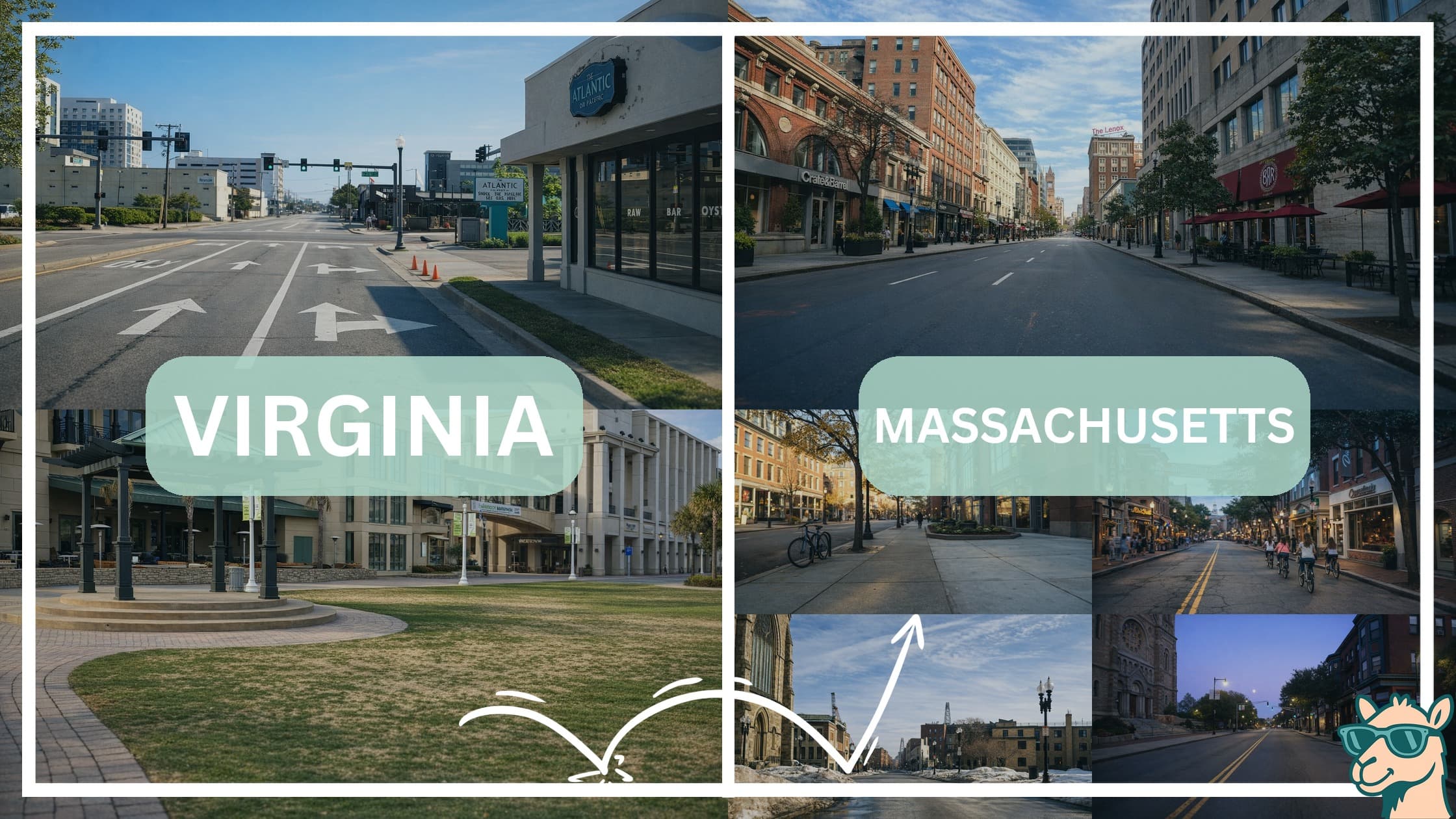 comparison of hotspots between neighborhoods in Virginia and Massachusetts