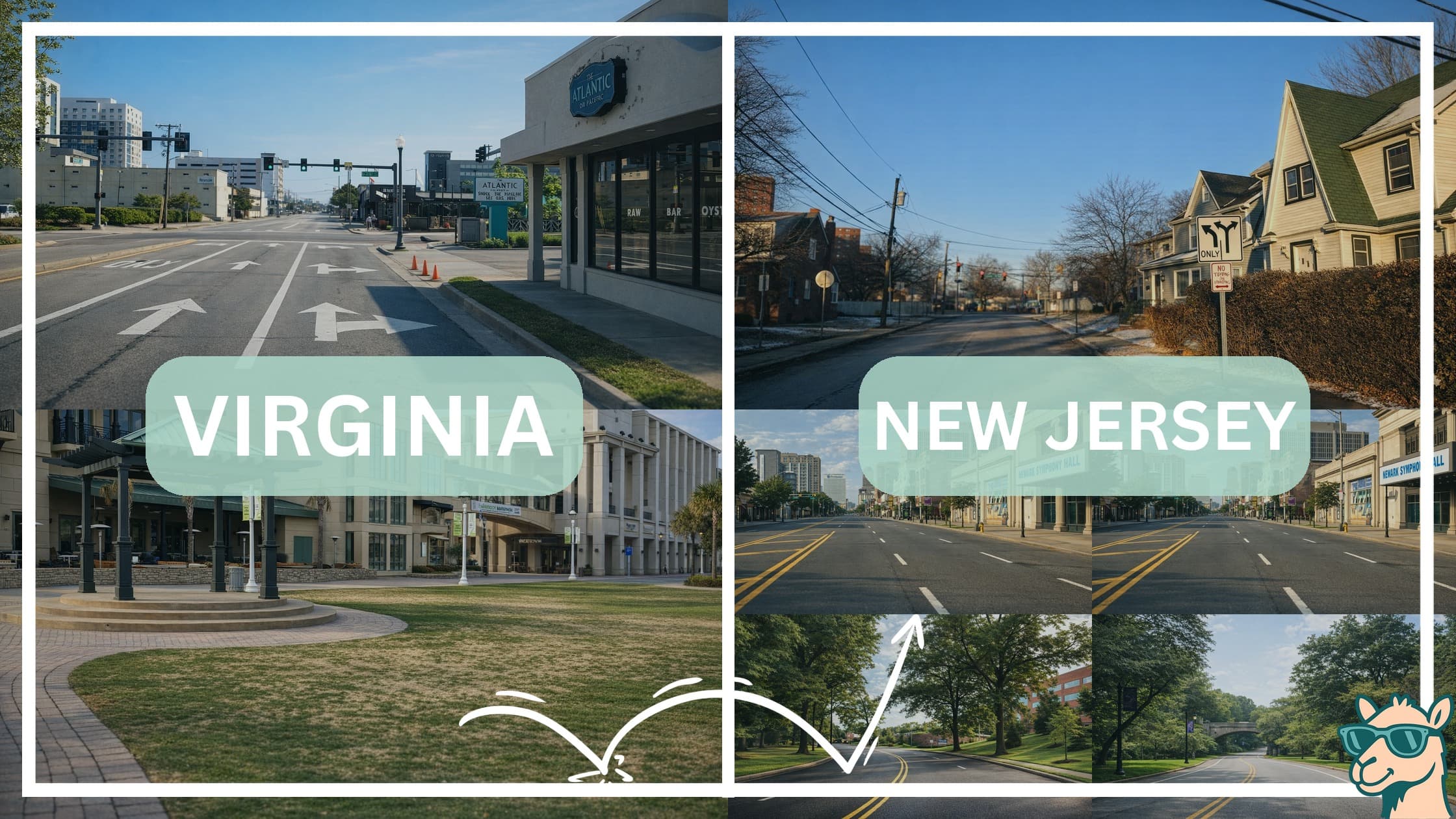 comparison of hotspots between neighborhoods in Virginia and New Jersey
