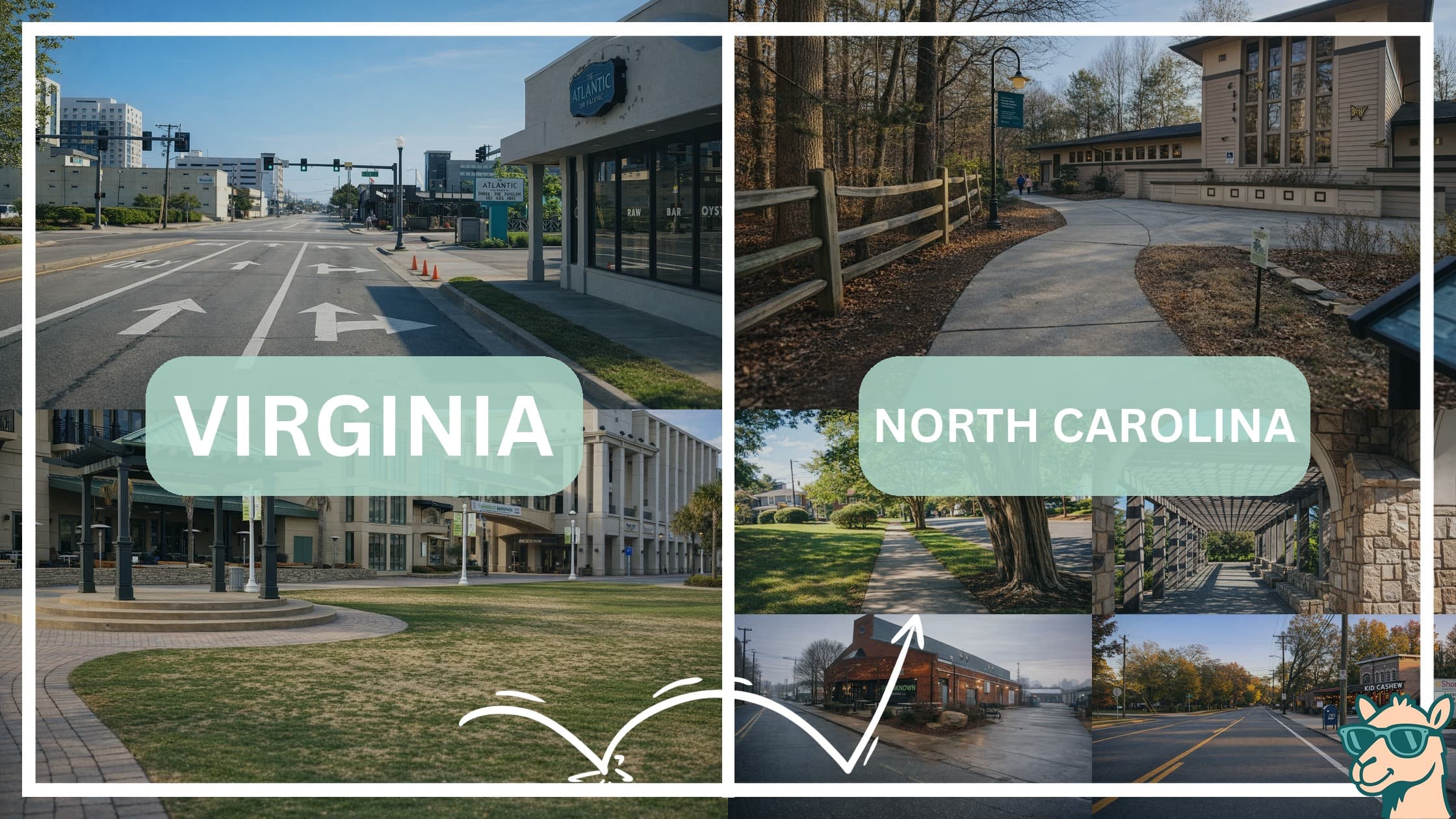 comparison of hotspots between neighborhoods in Virginia and North Carolina