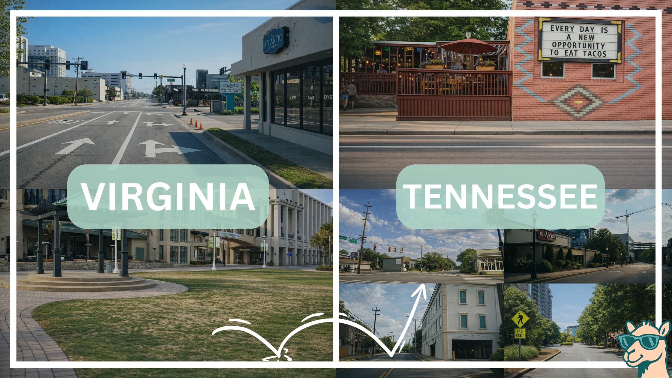 comparison of hotspots between neighborhoods in Virginia and Tennessee