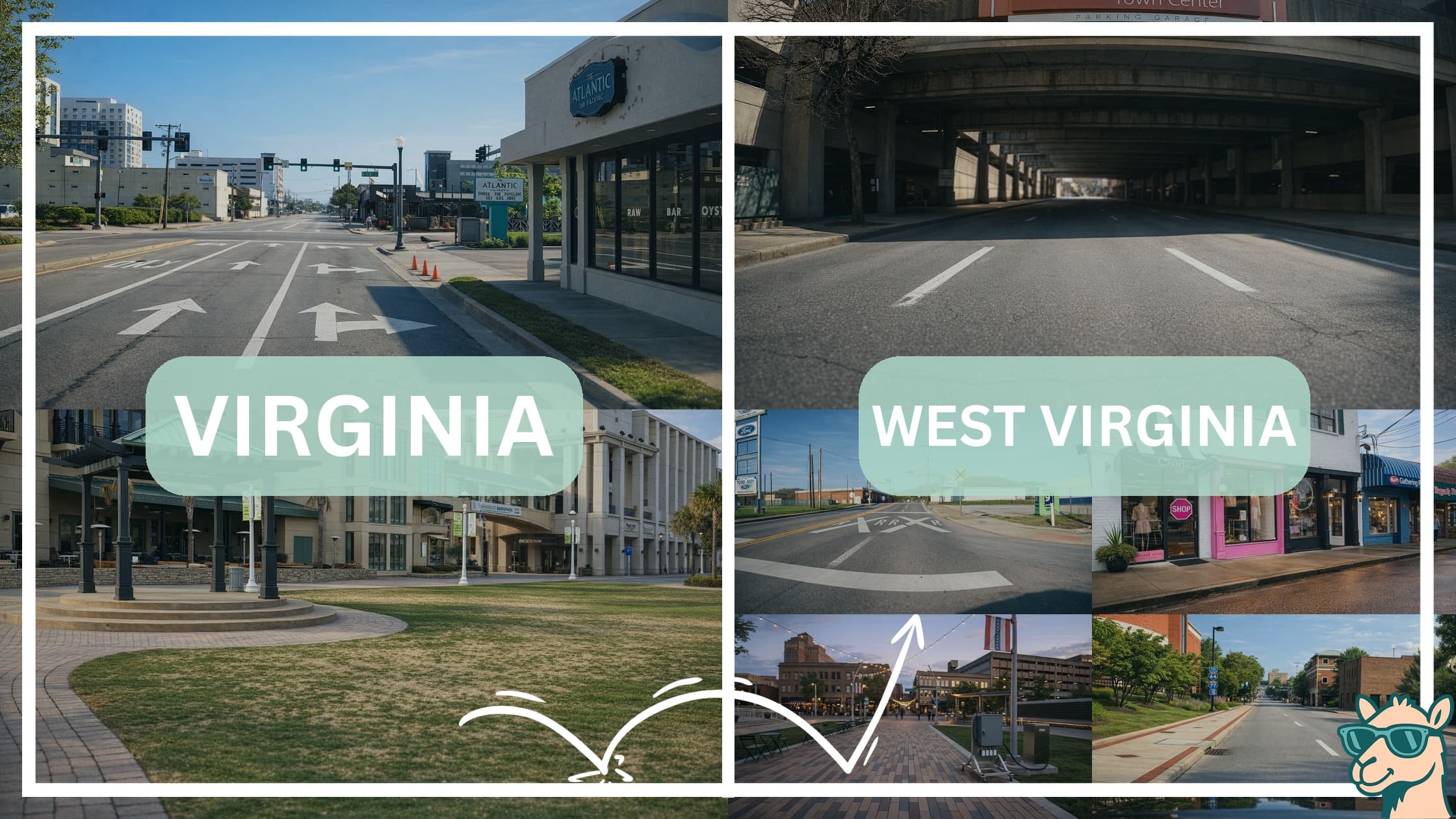 comparison of hotspots between neighborhoods in Virginia and West Virginia