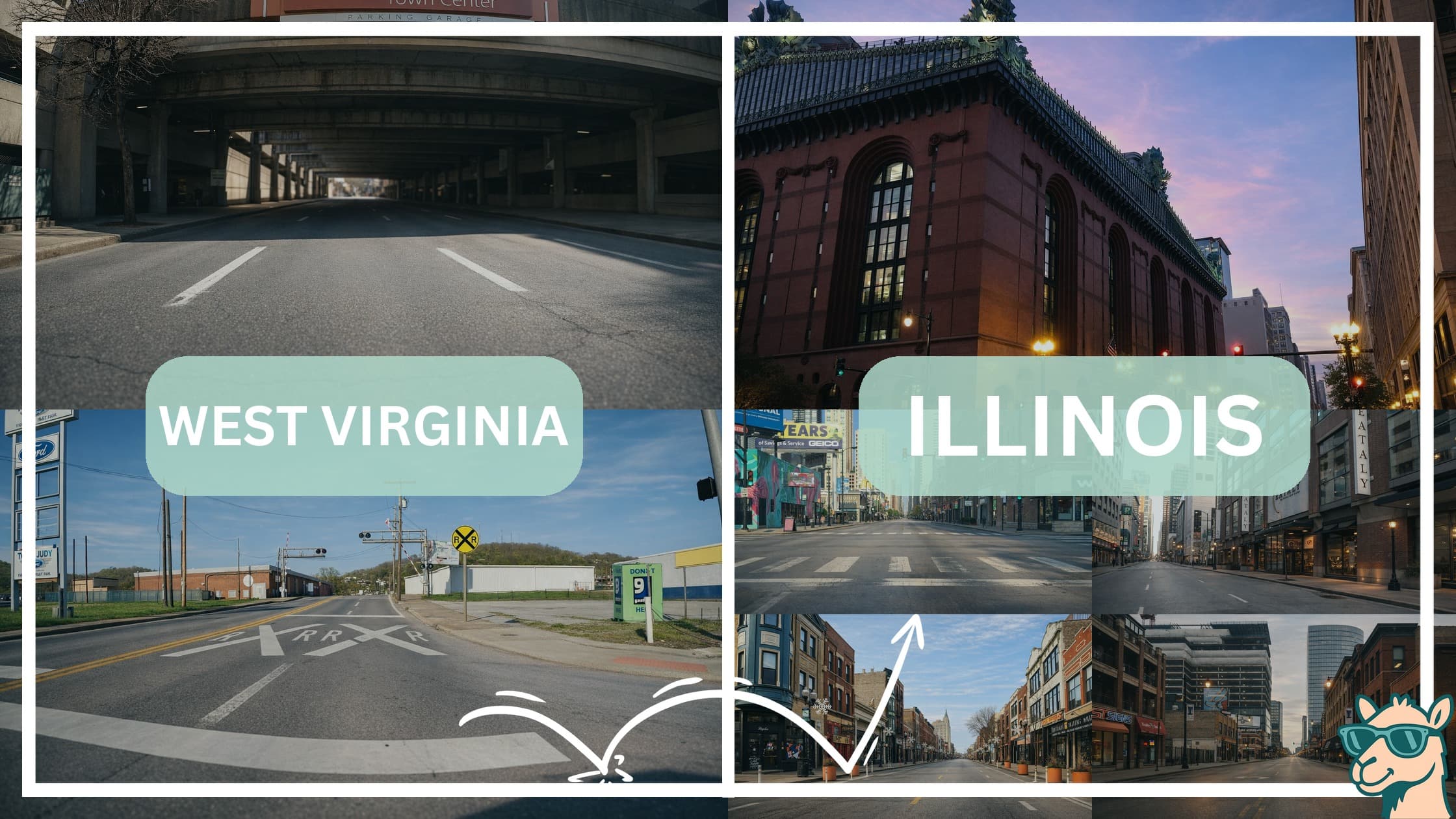 comparison of hotspots between neighborhoods in West Virginia and Illinois