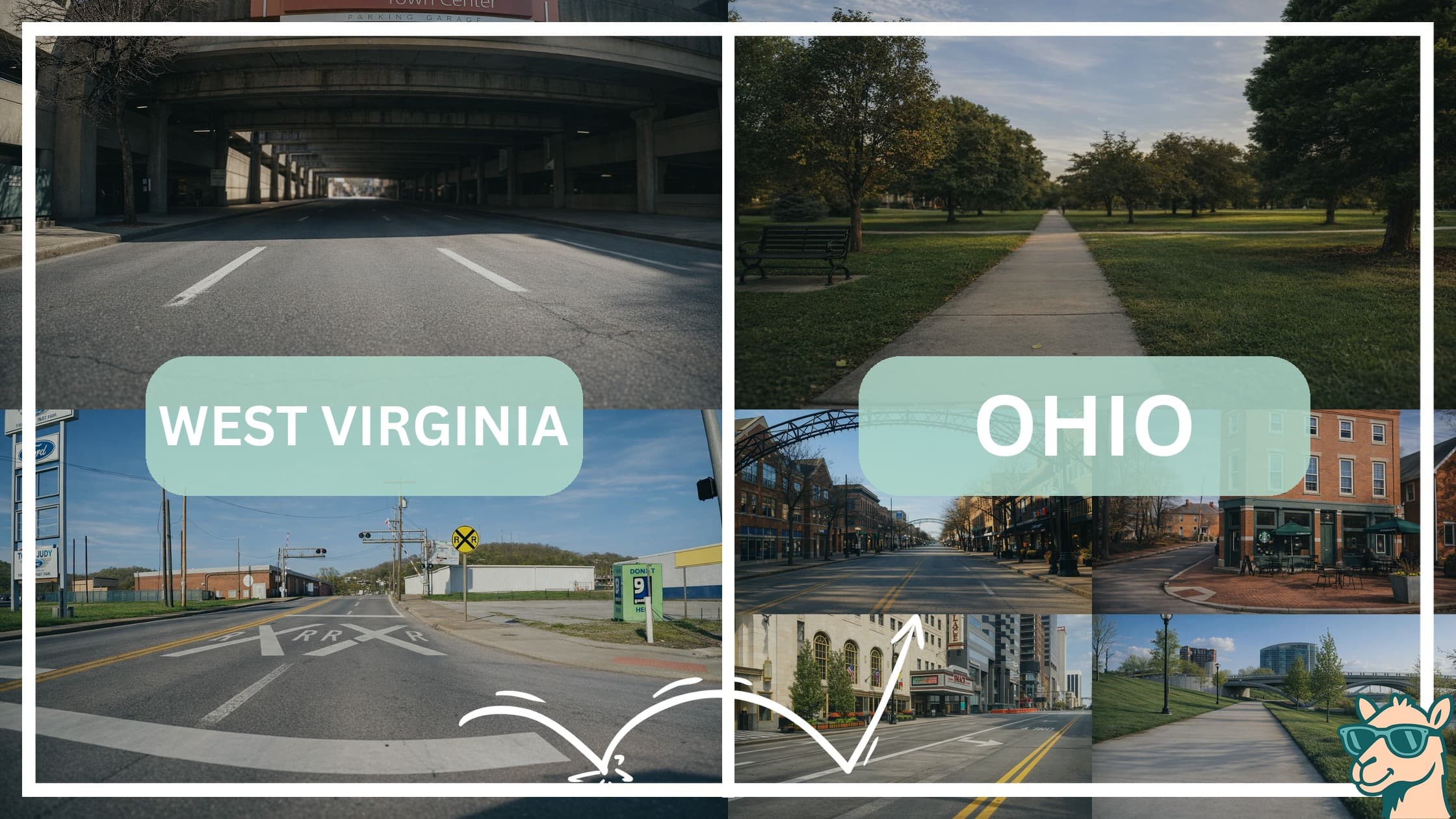 comparison of hotspots between neighborhoods in West Virginia and Ohio