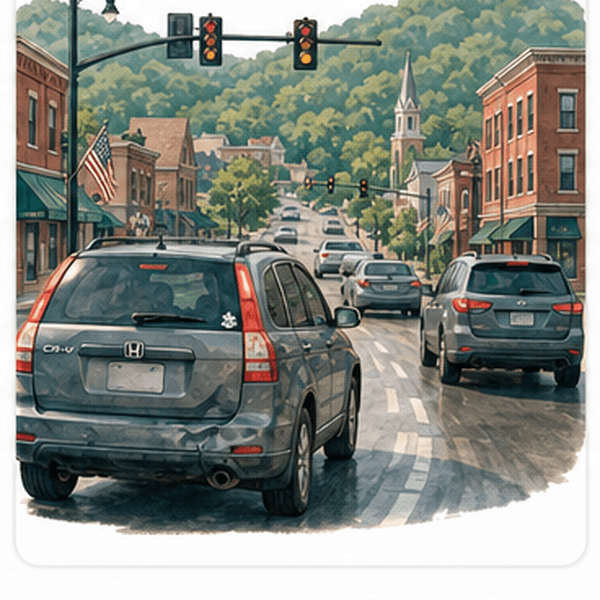 Parkersburg traffic hero image