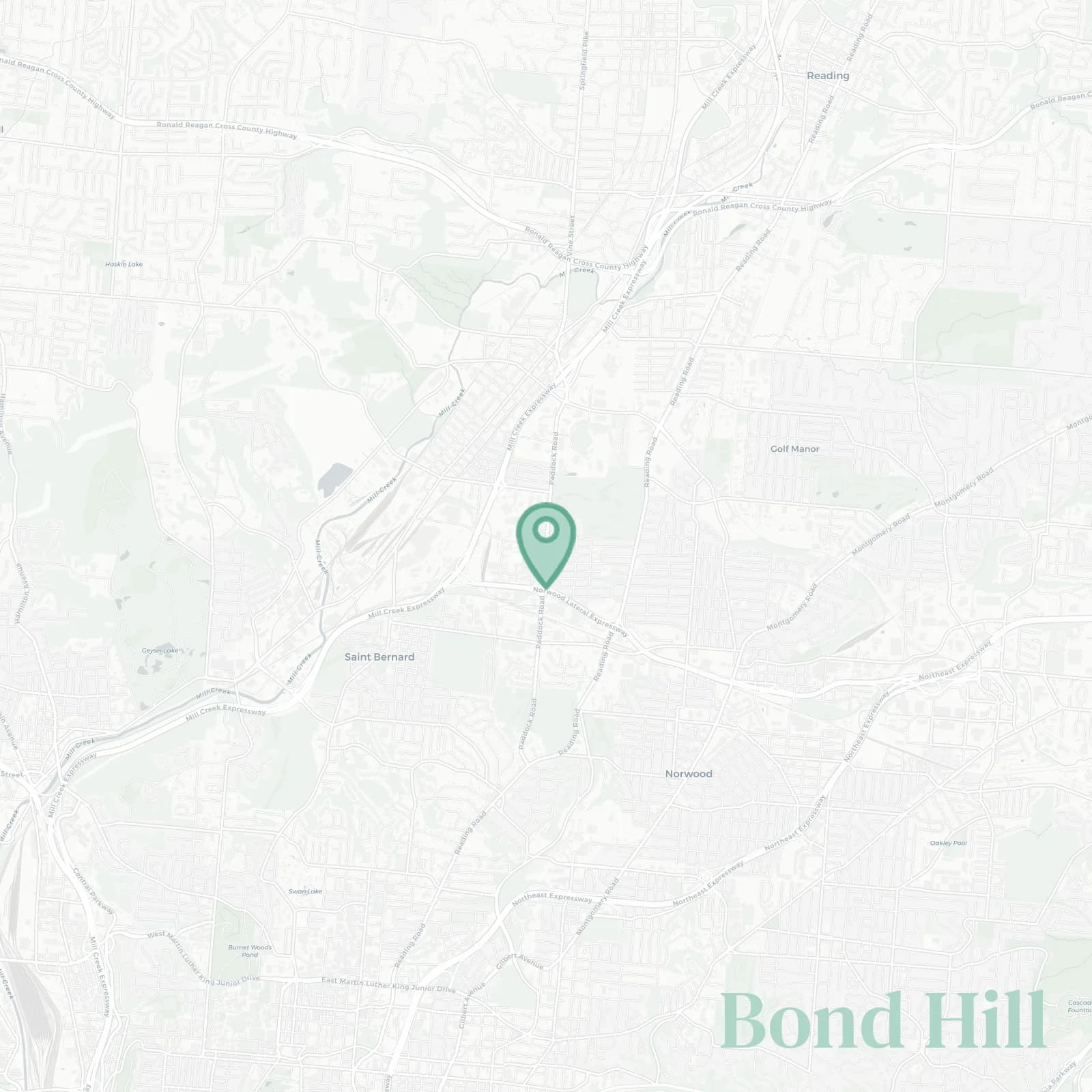 Bond Hill map