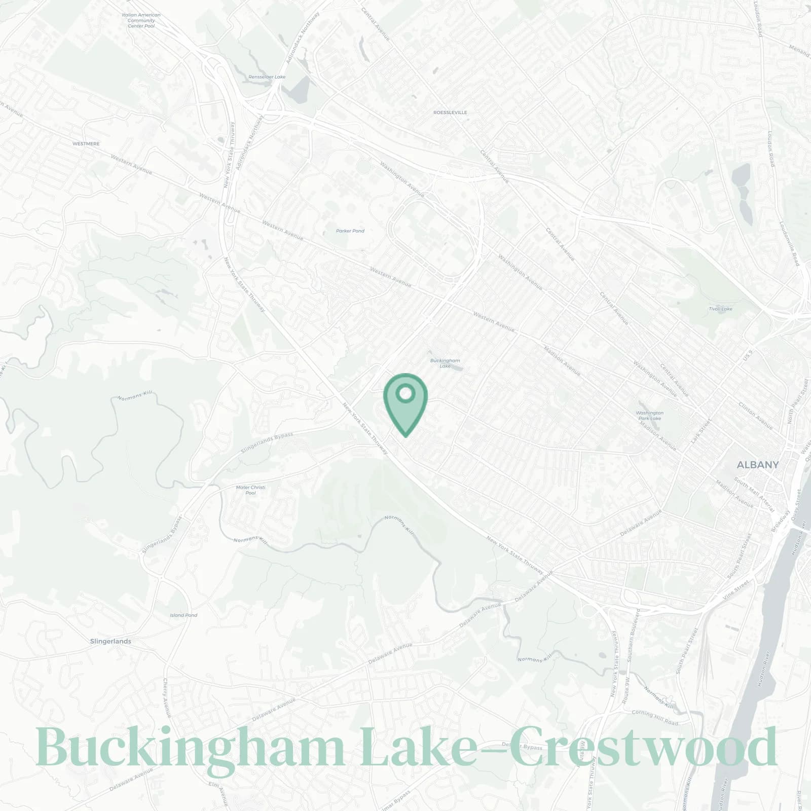 Buckingham Lake–Crestwood map