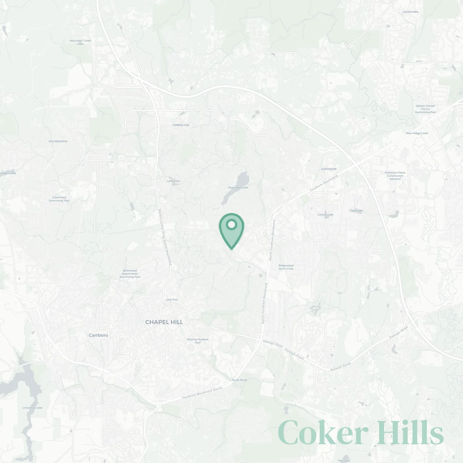 Coker Hills map
