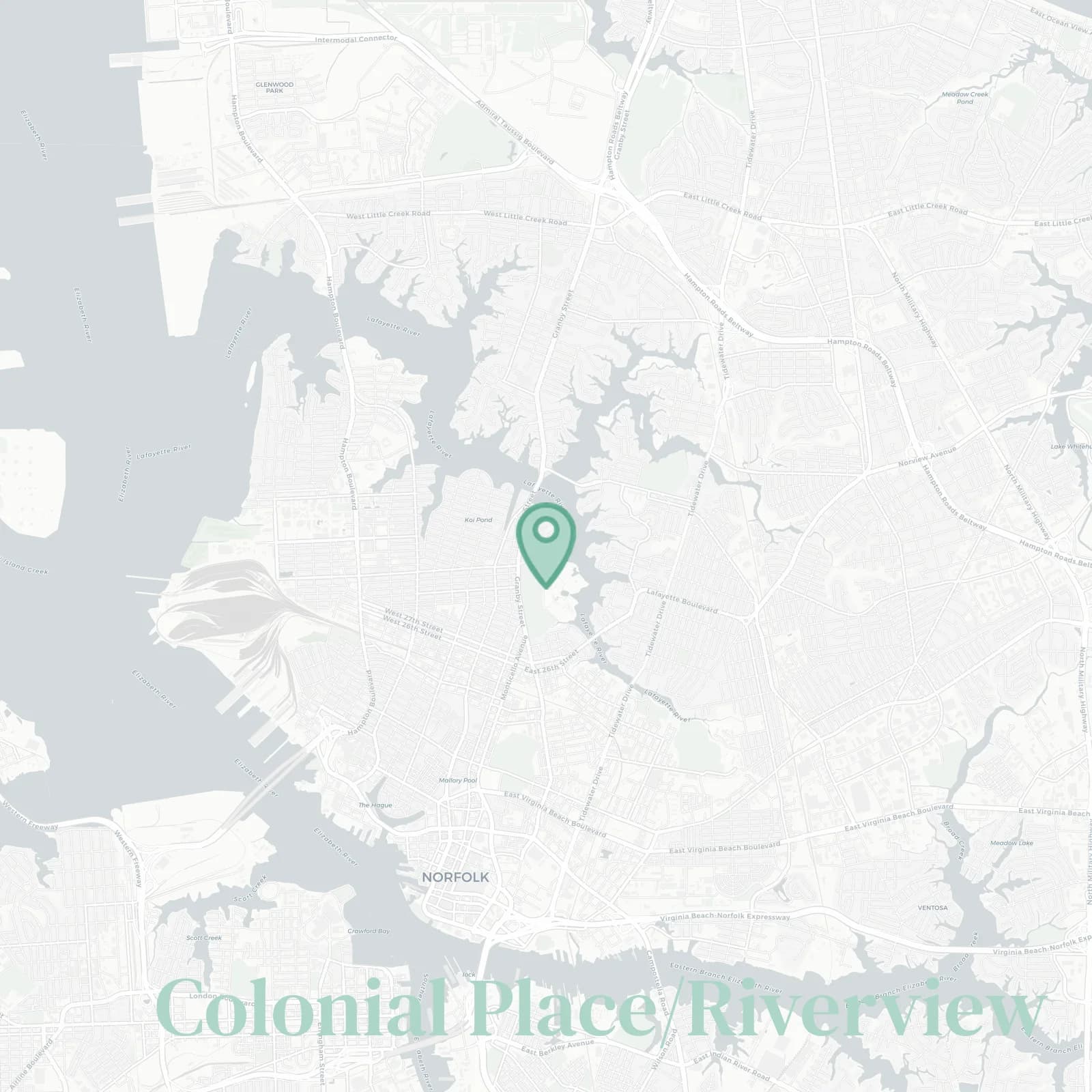 Colonial Place/Riverview map