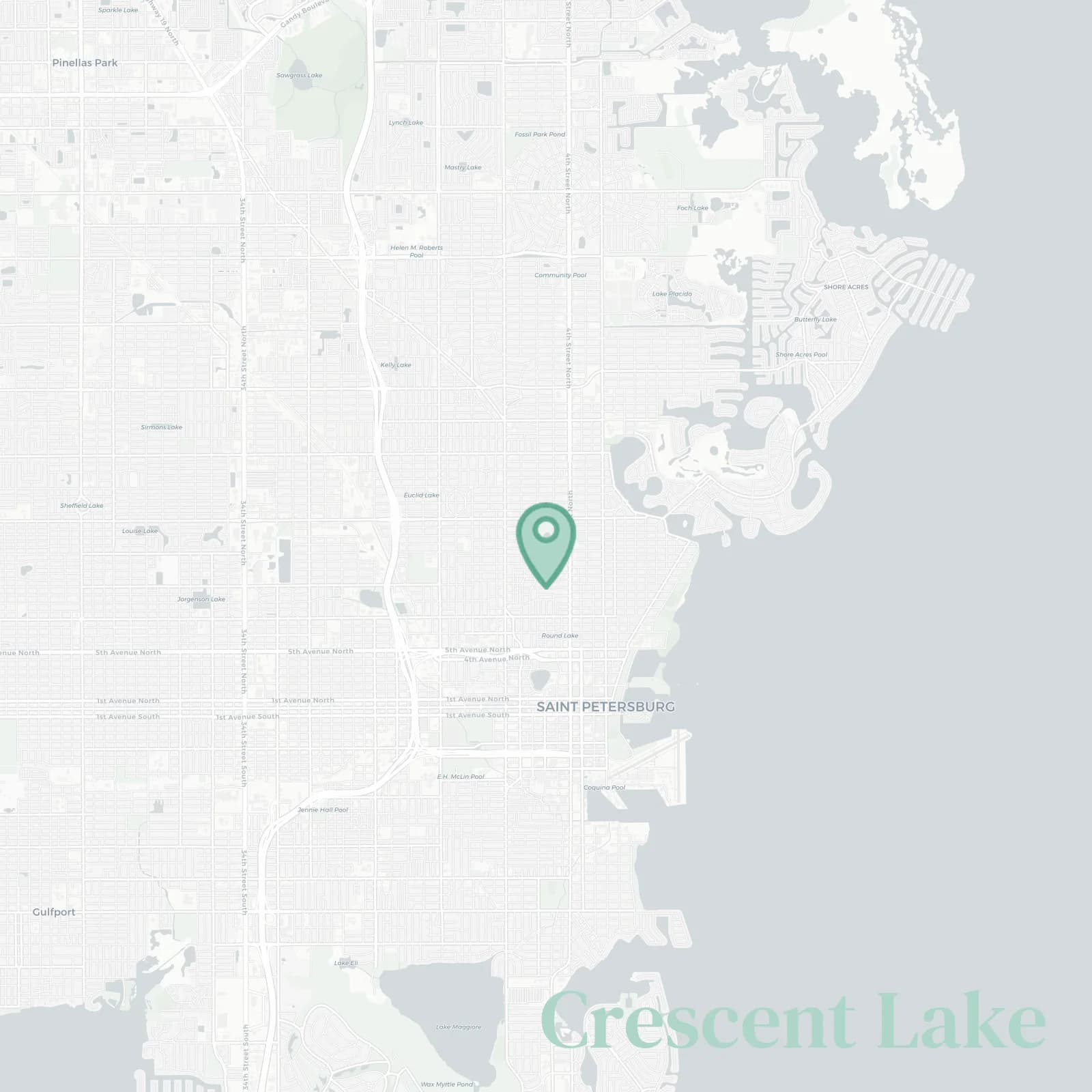 Crescent Lake map