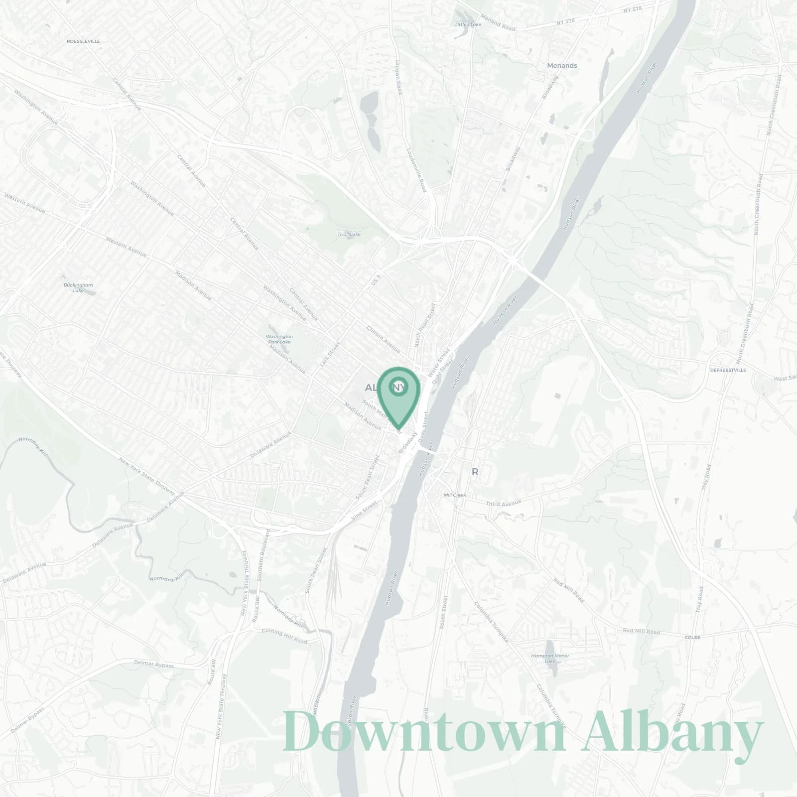 Downtown Albany map