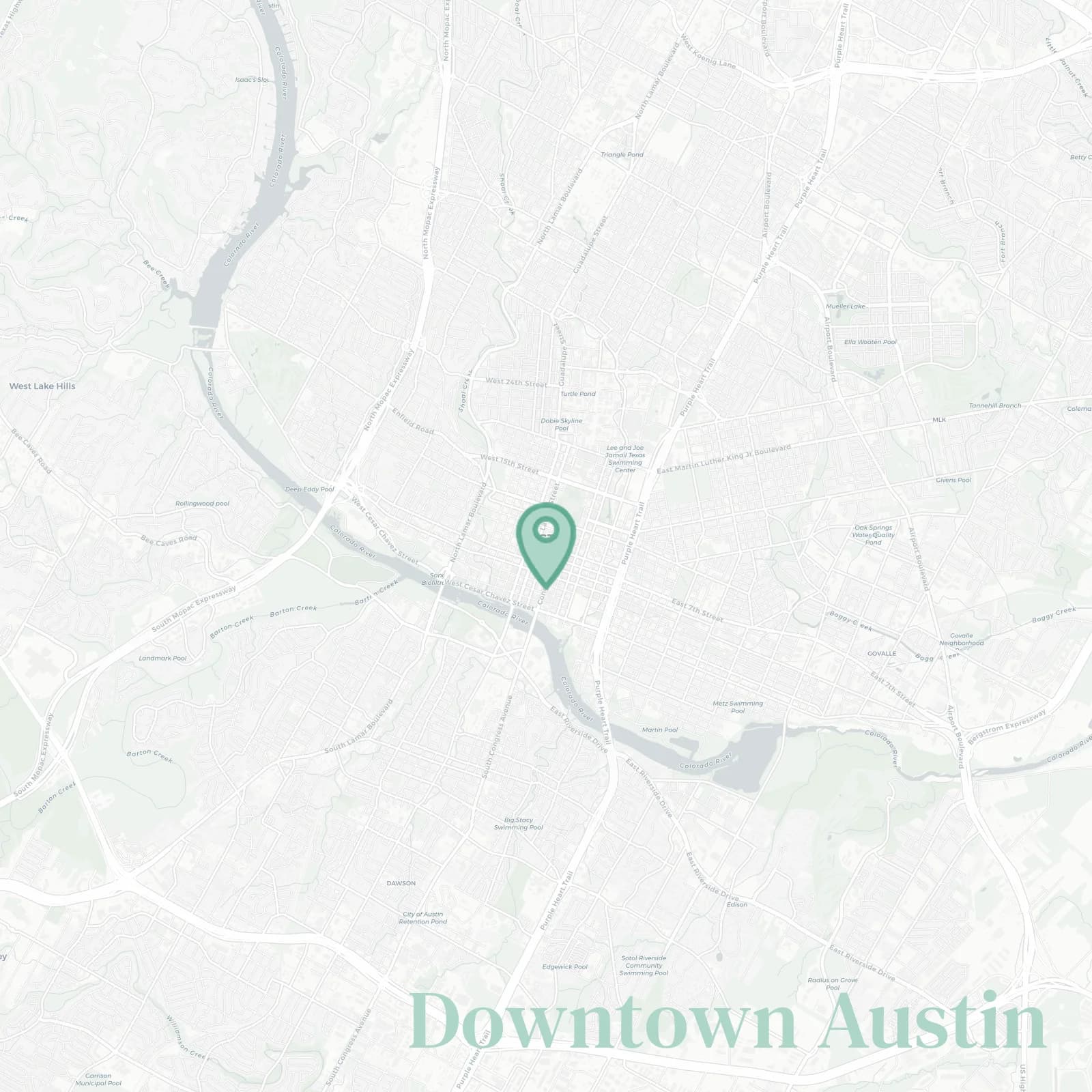 Downtown Austin map