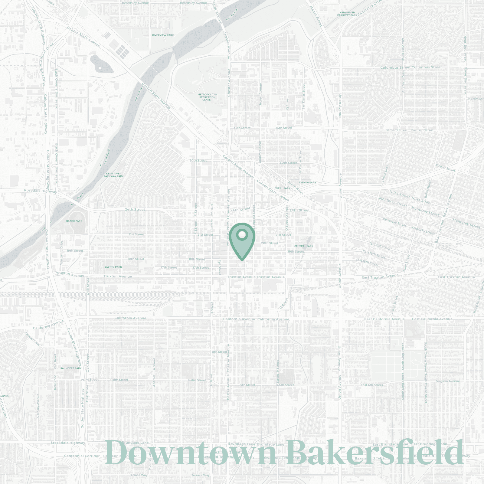 Downtown Bakersfield map