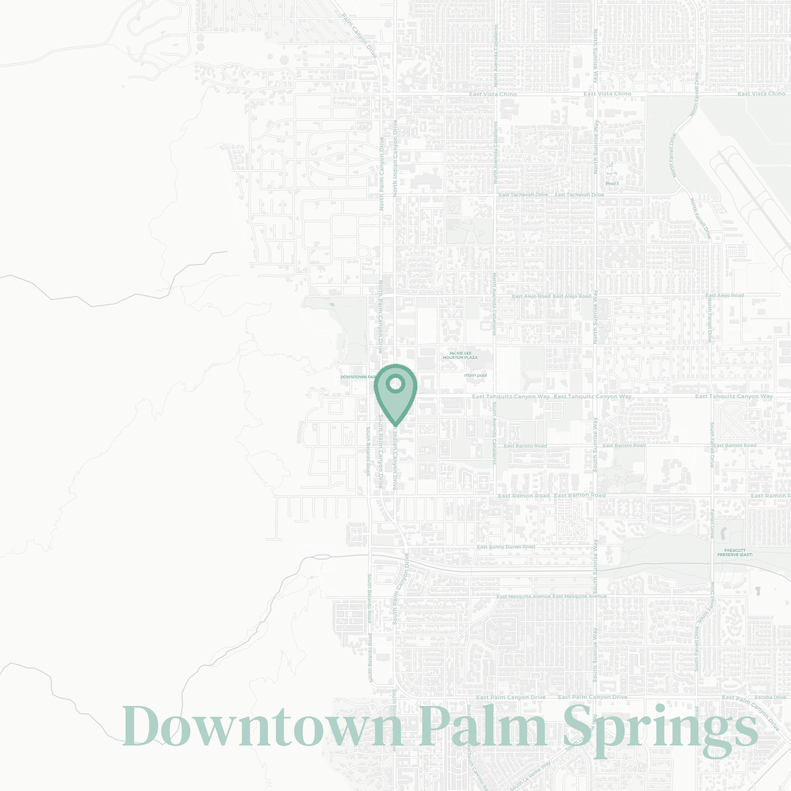 Downtown Palm Springs map
