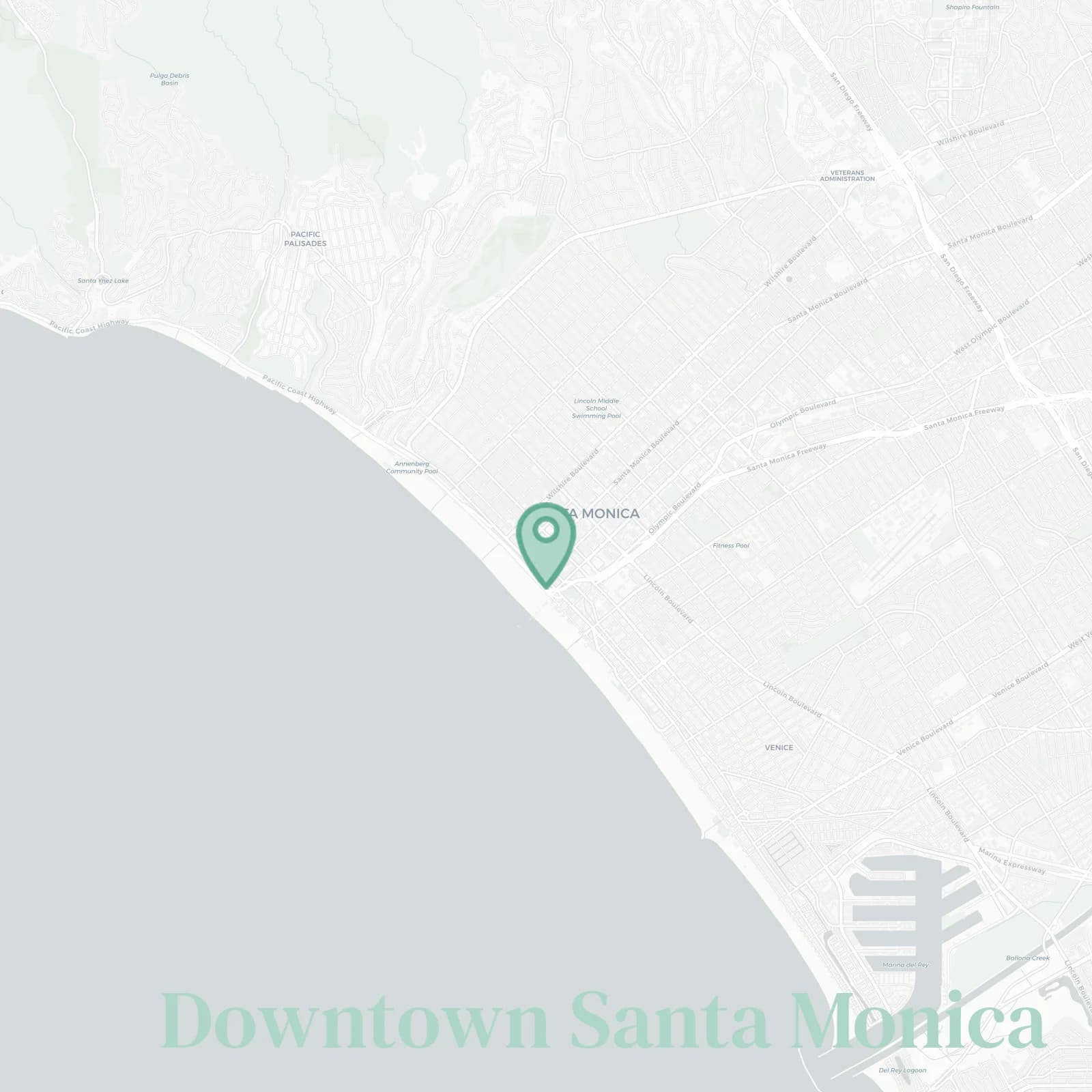 Downtown Santa Monica map