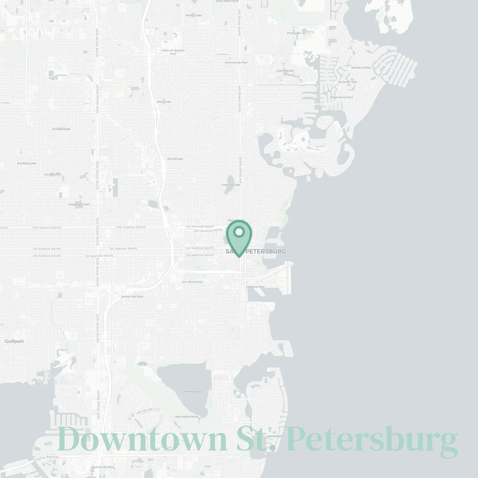Downtown St. Petersburg map