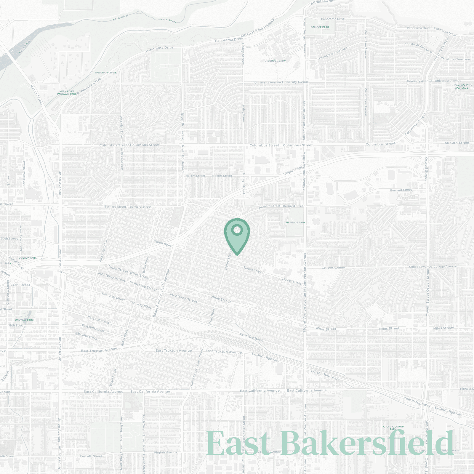 East Bakersfield map