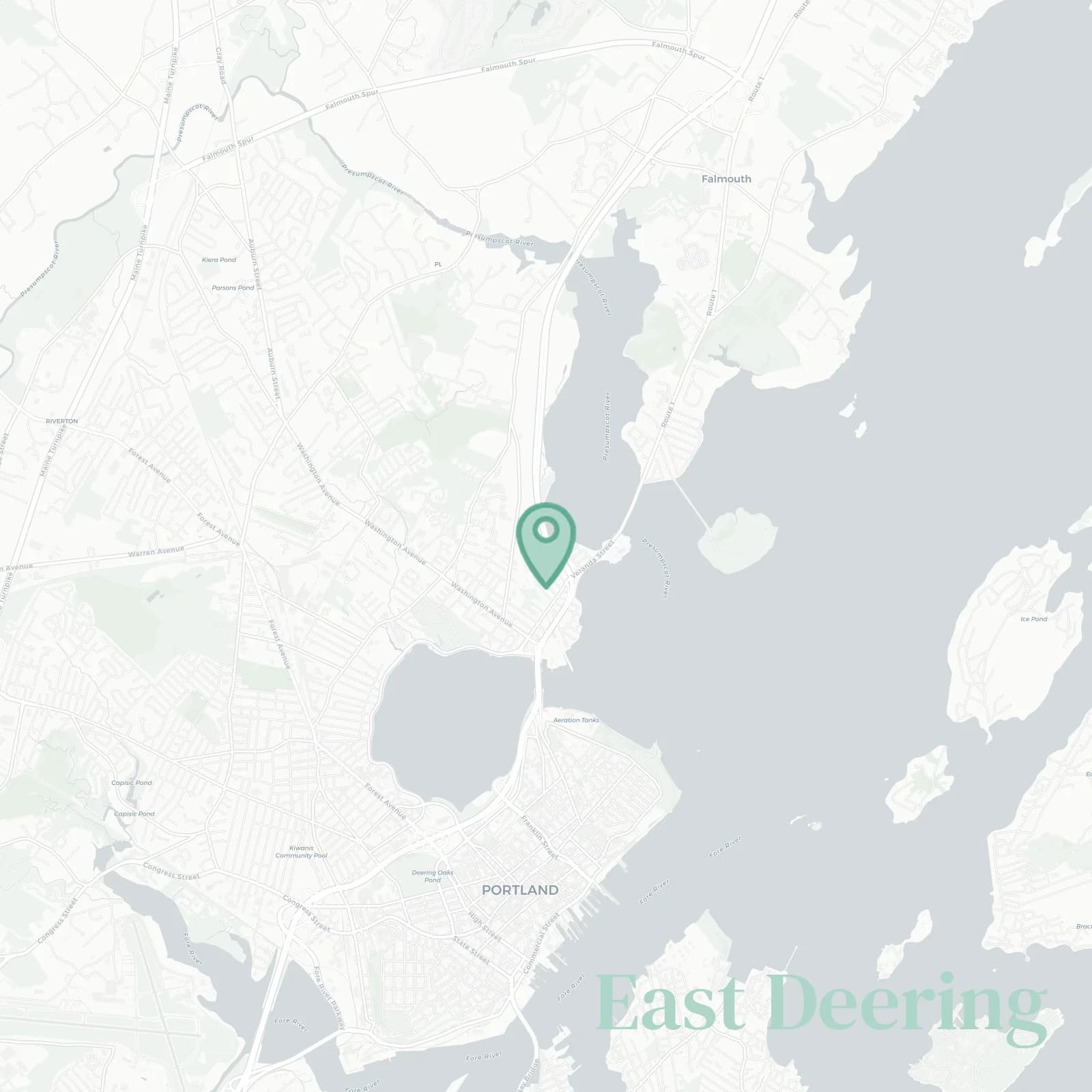East Deering map
