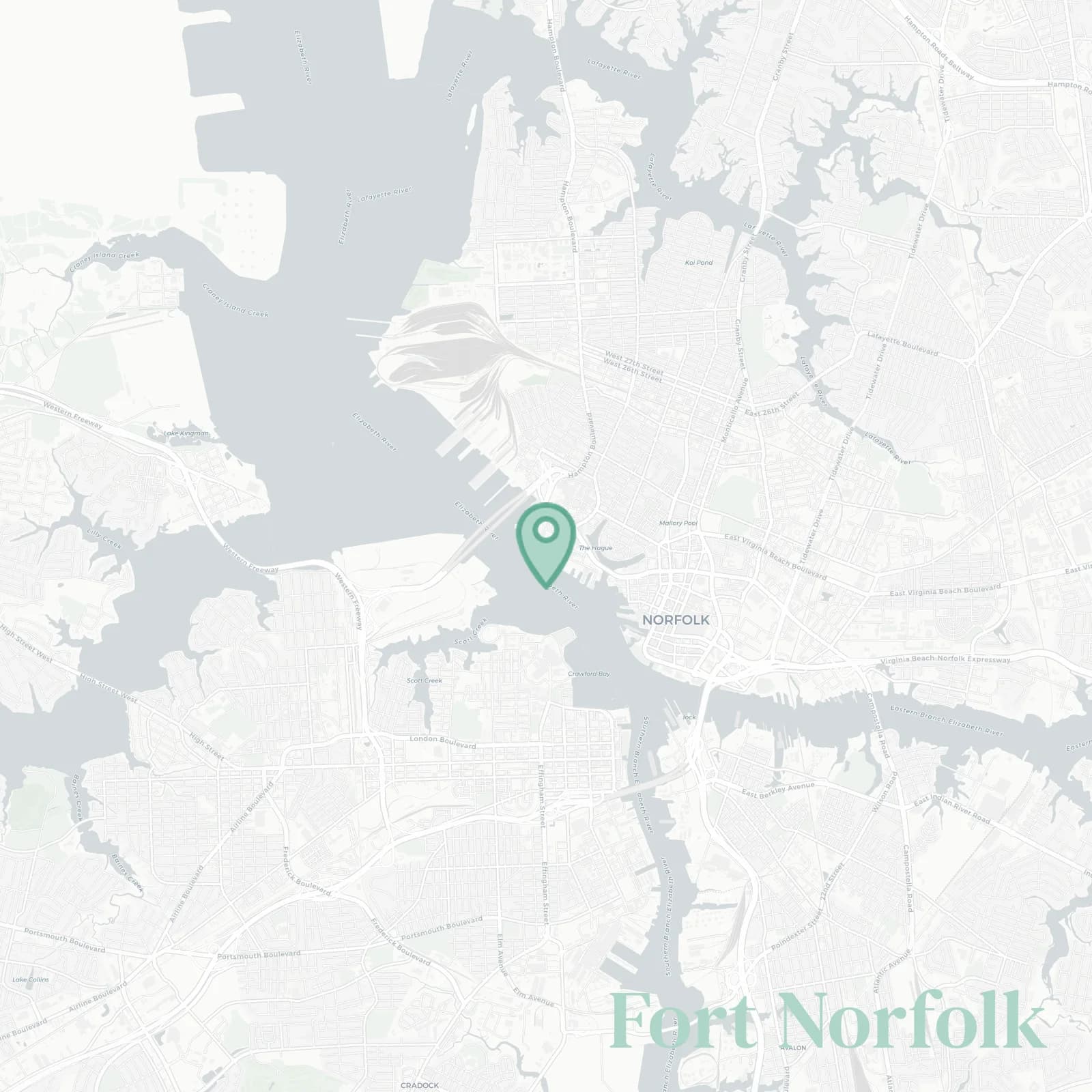 Fort Norfolk map
