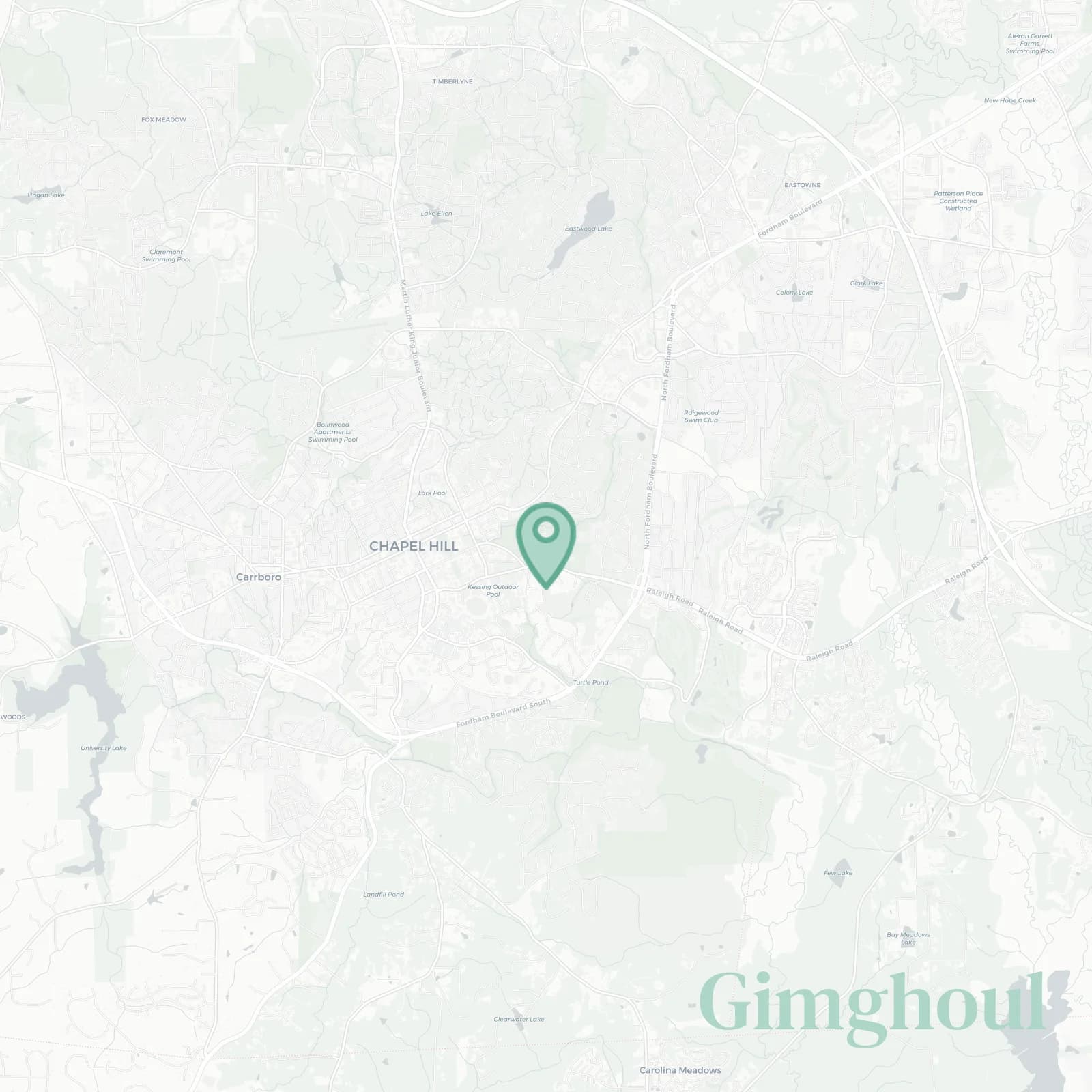 Gimghoul map