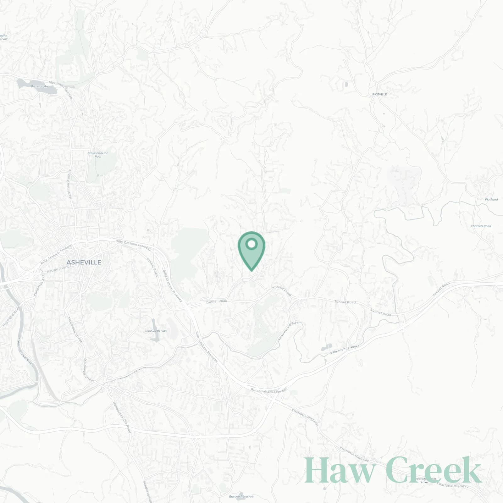Haw Creek map