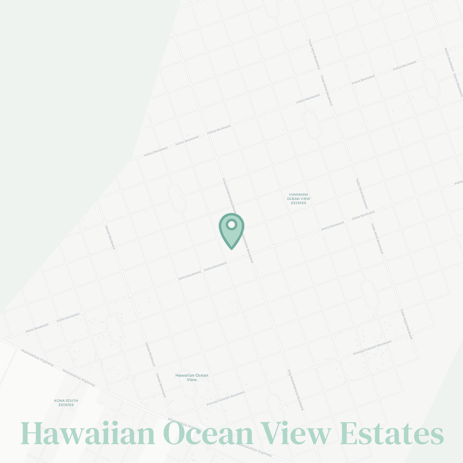Hawaiian Ocean View Estates map