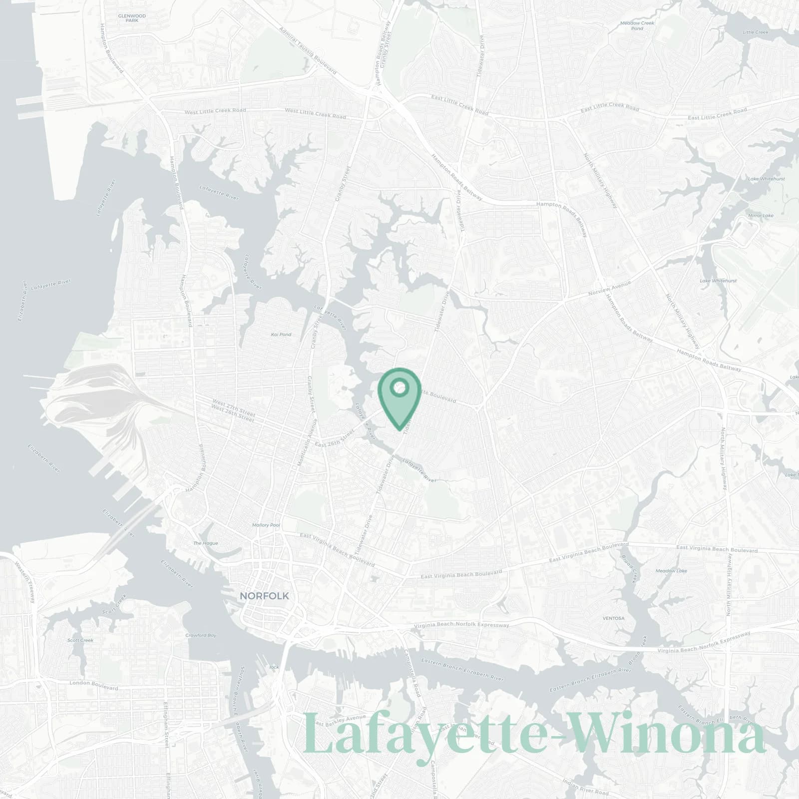 Lafayette-Winona map