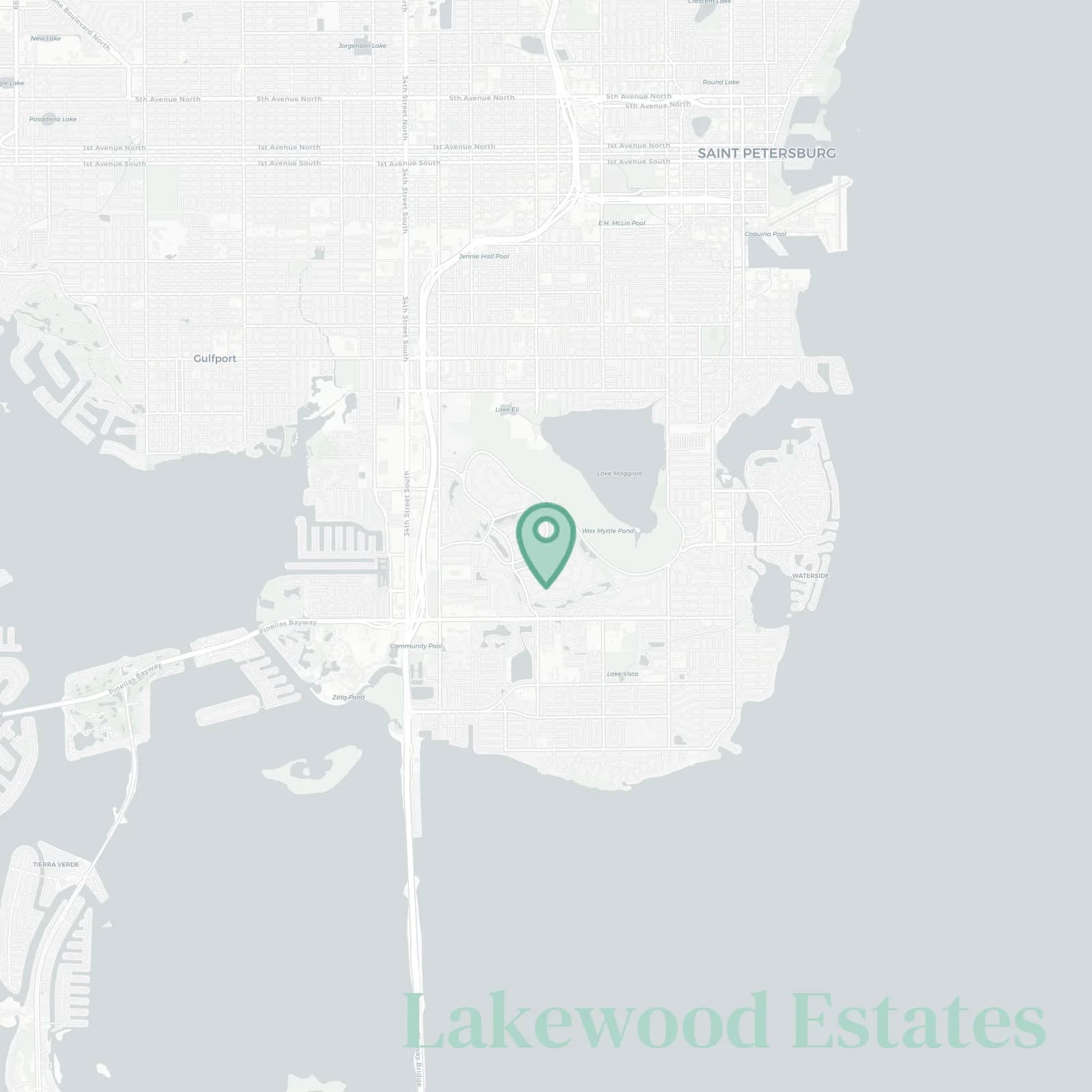 Lakewood Estates map