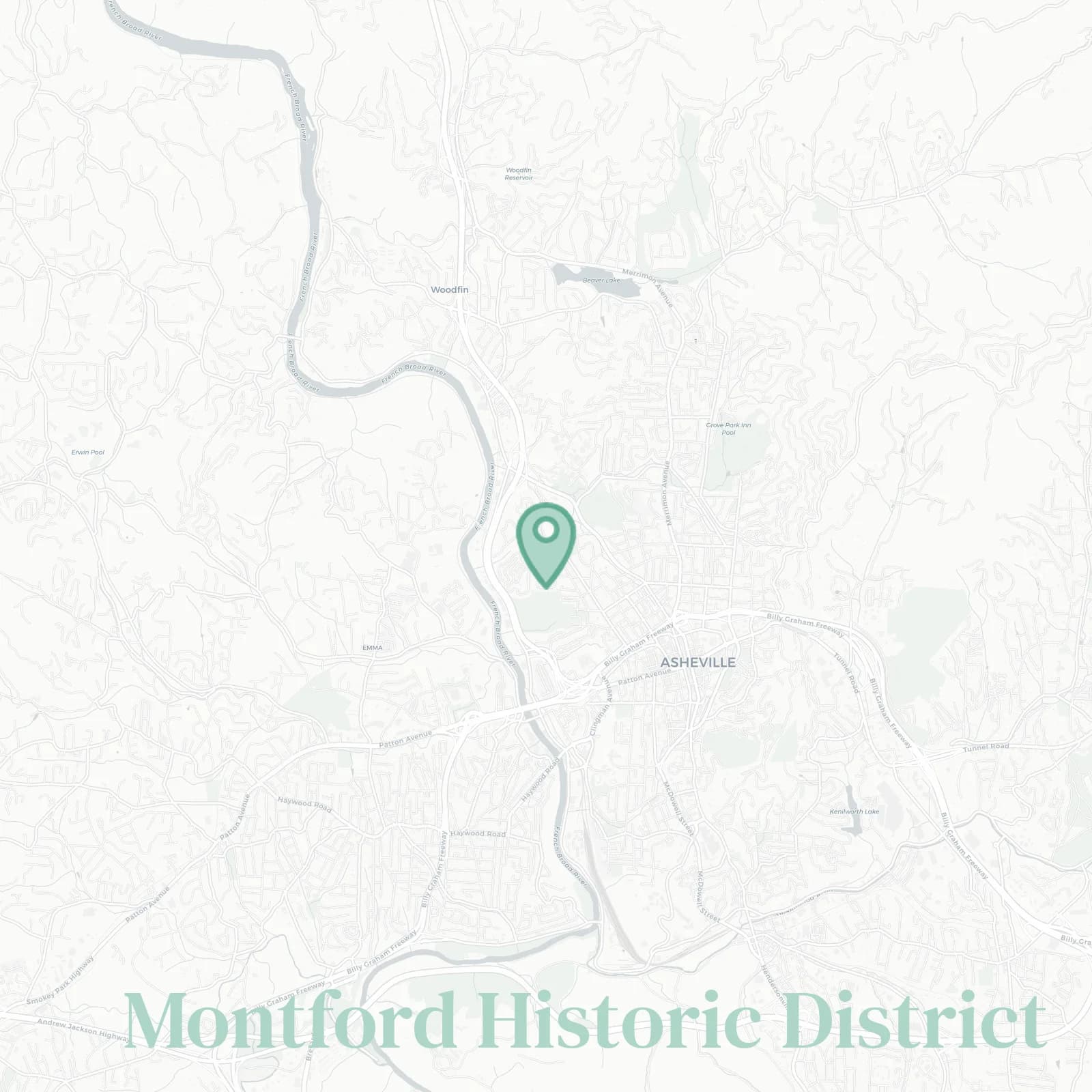 Montford Historic District map