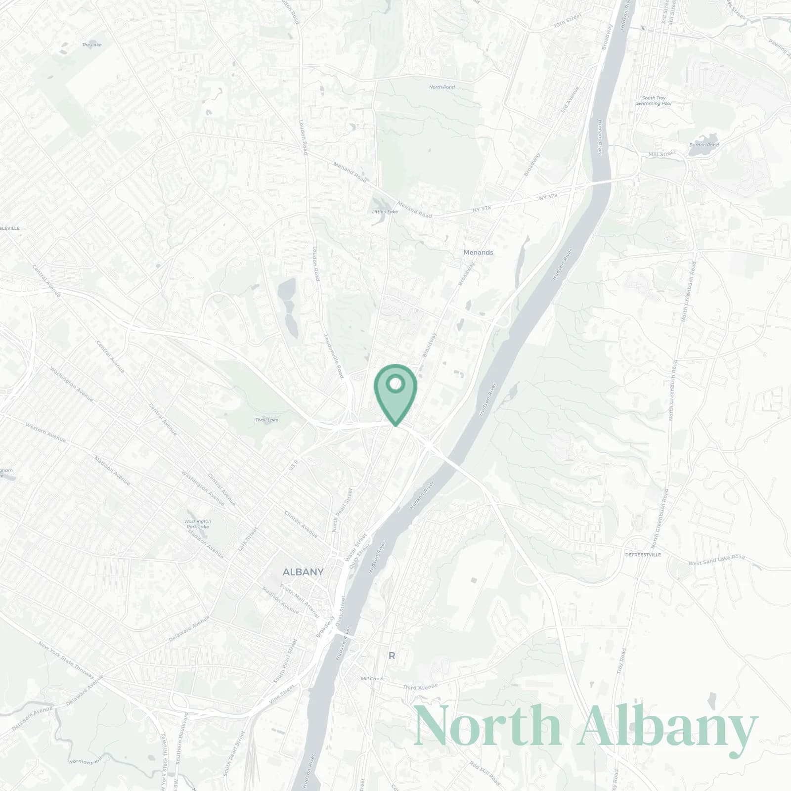 North Albany map