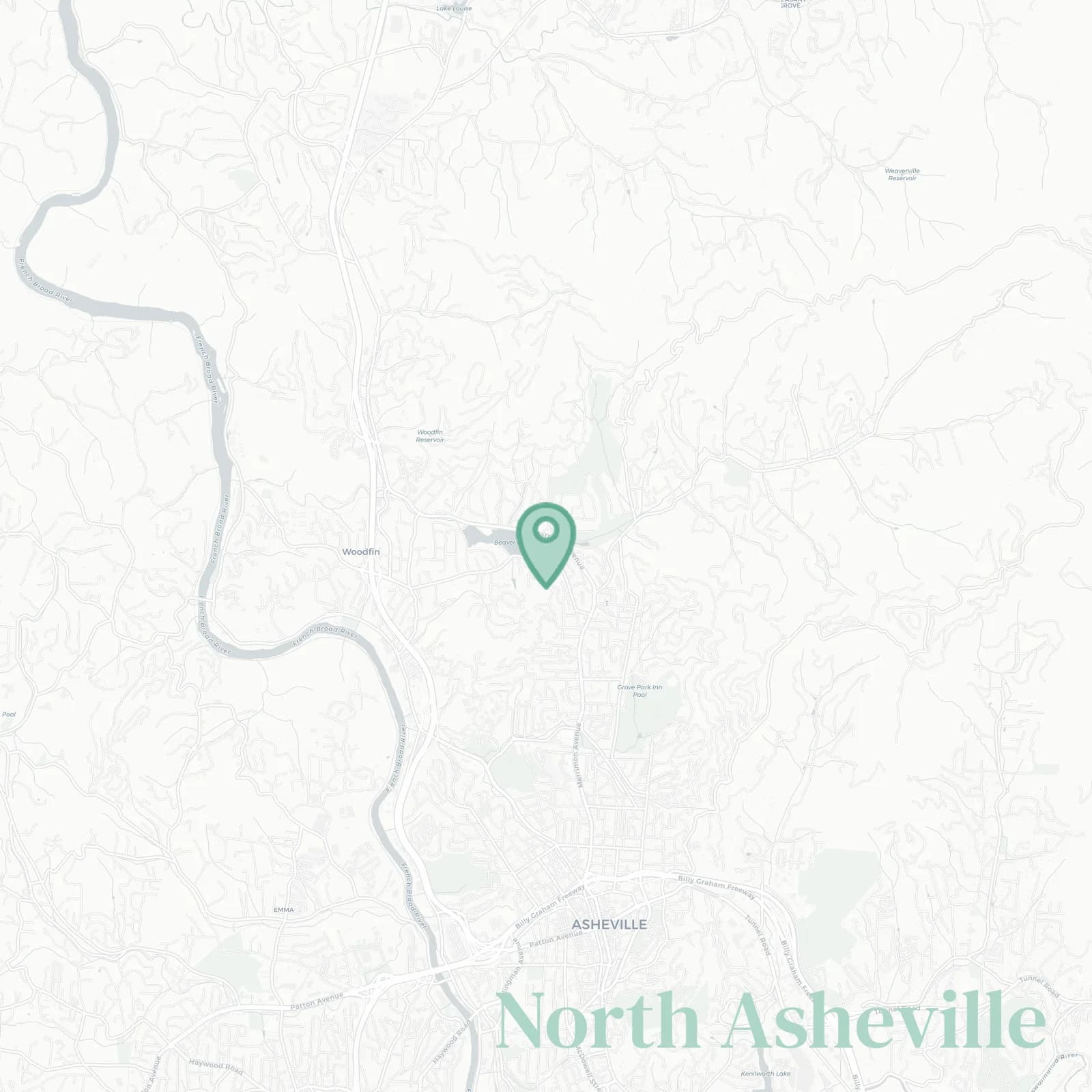 North Asheville map