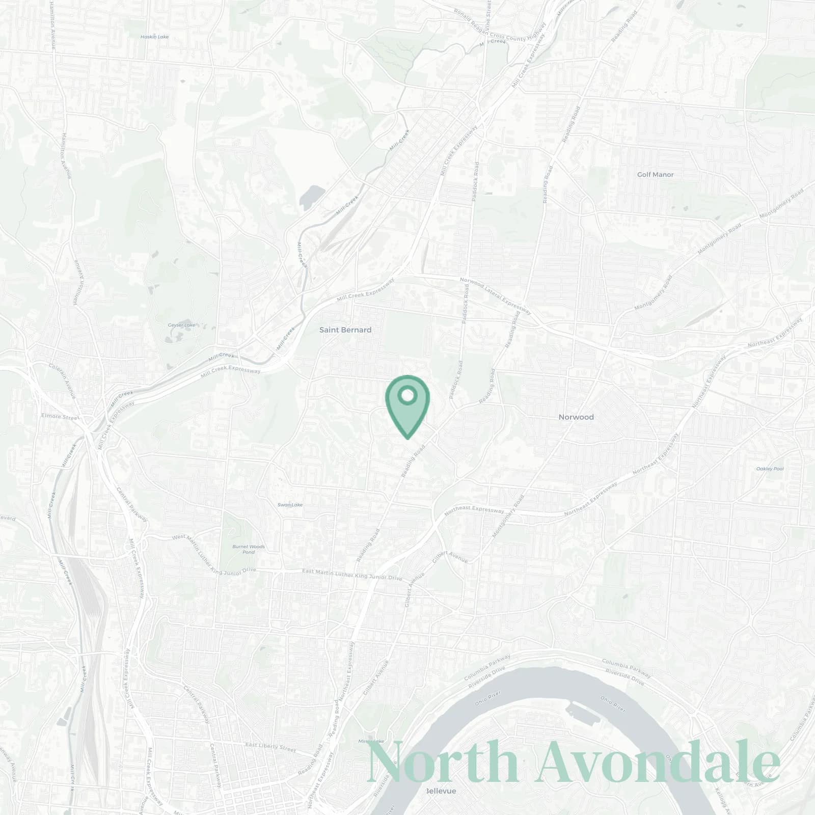 North Avondale map