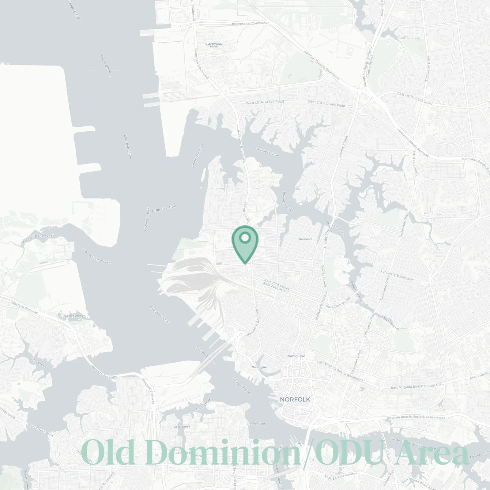 Old Dominion/ODU Area map