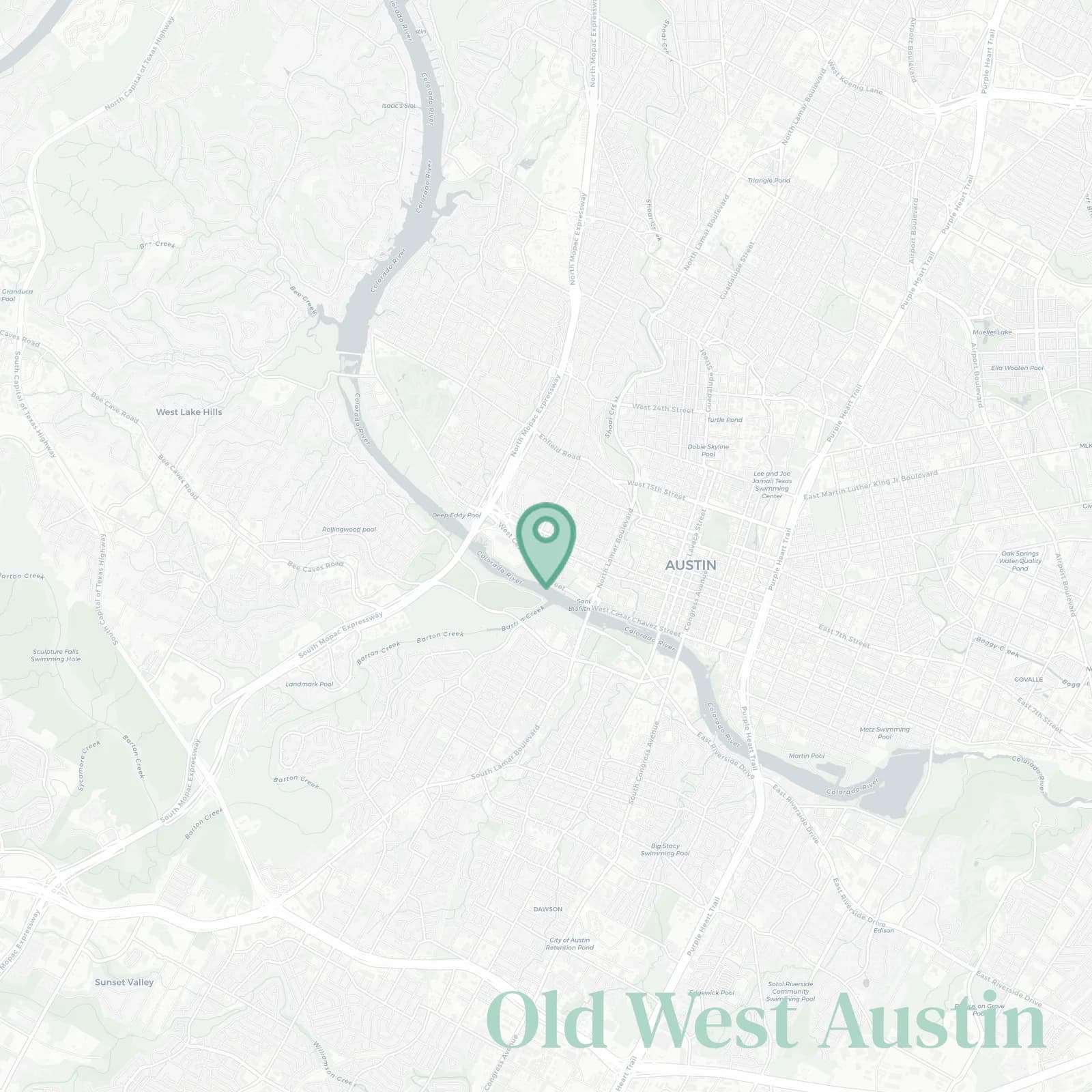 Old West Austin map